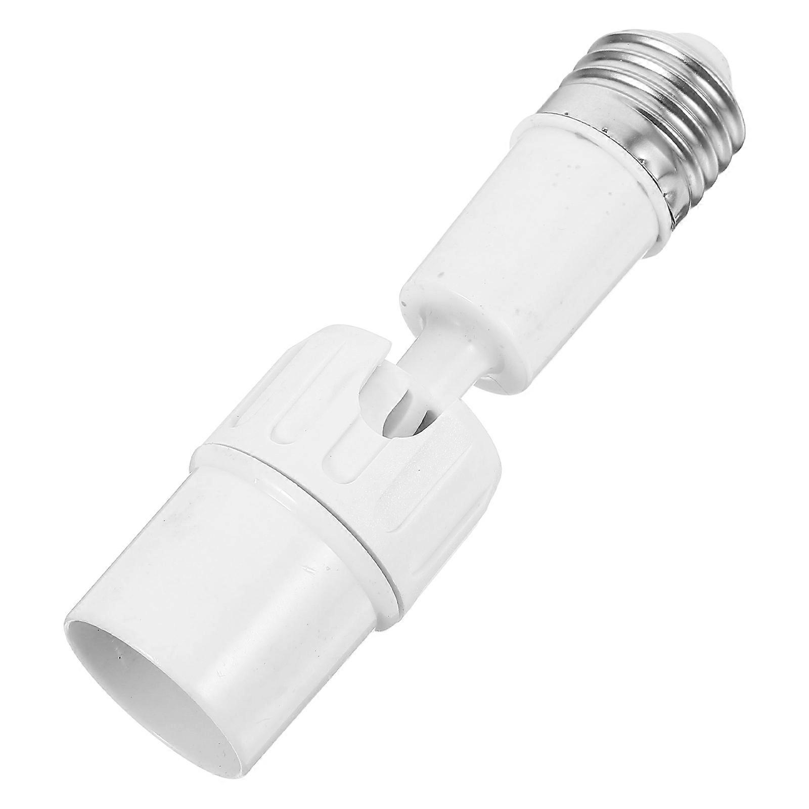 Light Socket Extension E27 Medium Base Bulb Converter White Color for Indoor Lighting Adjustments 1Set