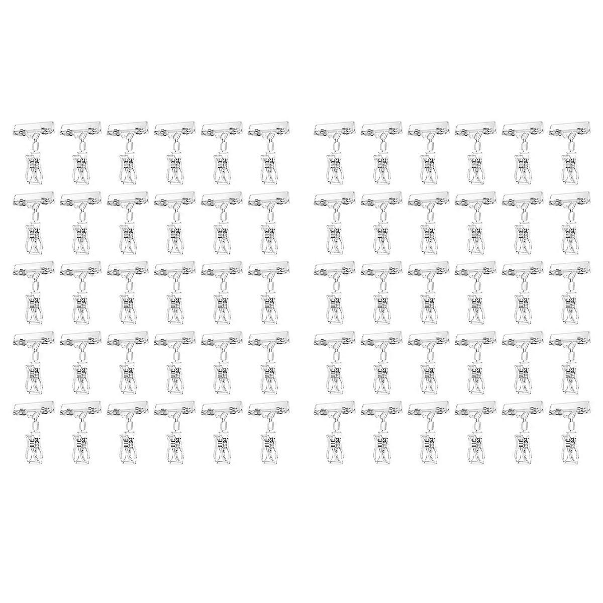 30 Pcs Label Holders Sign Clip, Plastic Clear Rotatable Sign Clips