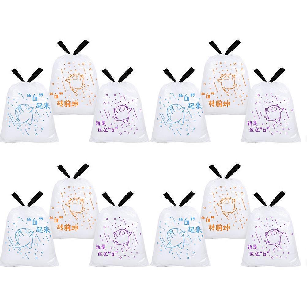 Portable Garbage Bag Household Trash Collection Assorted Color 55x50cm Drawstring 69Pcs