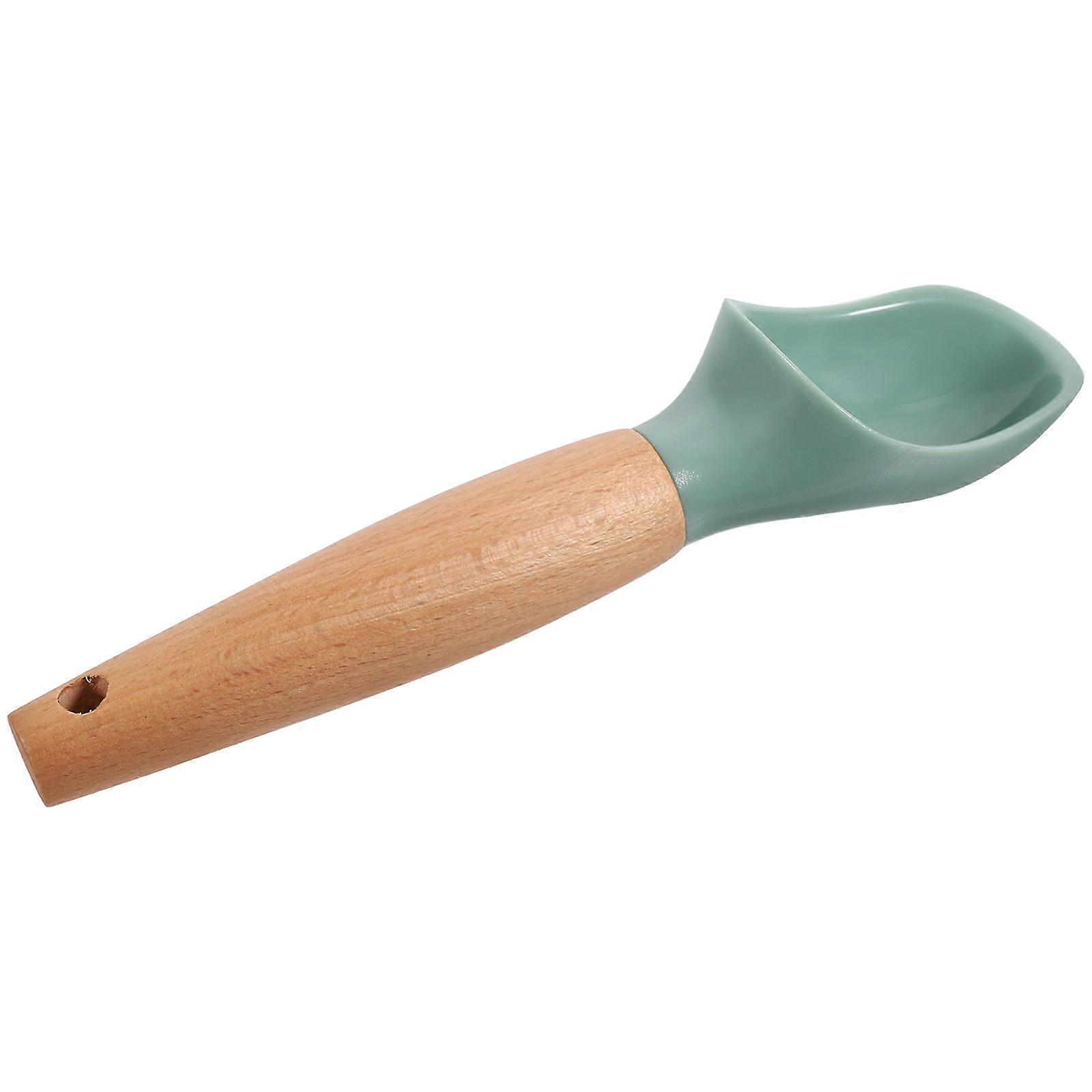 Small Scoop Ice Cream Scooper For Freezer Bin With Ergonomic Wooden Handle Assorted Color 18.00X4.50X2.50CM Scooping Ice Cream 2Pcs