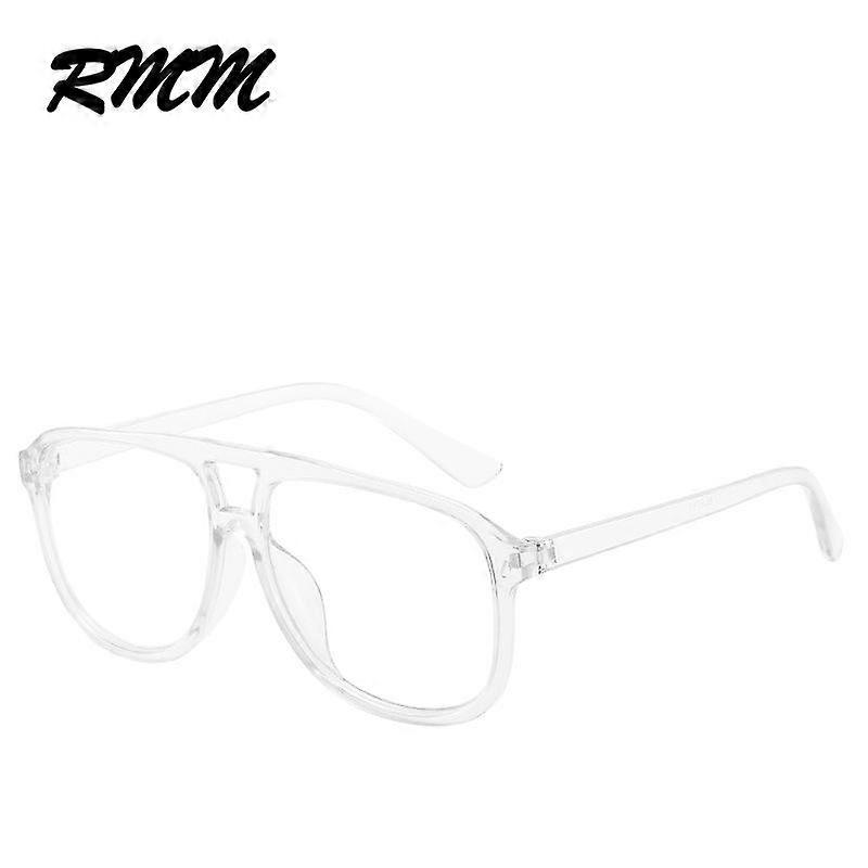 Unisex big frame sunglasses square sunglasses euramerican Double nose bridge Transparent glasses for