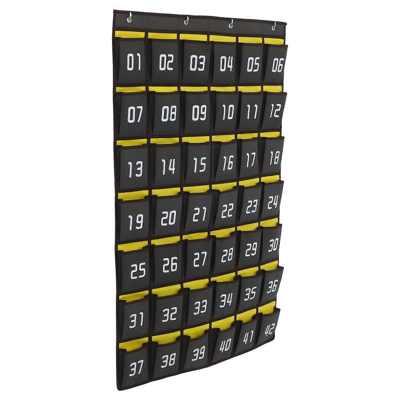 Phone Holder for Classroom Sundry Storage Bag Rectangular Shape Multi-Pocket Design 42.1X26.4X0.2in 1Set