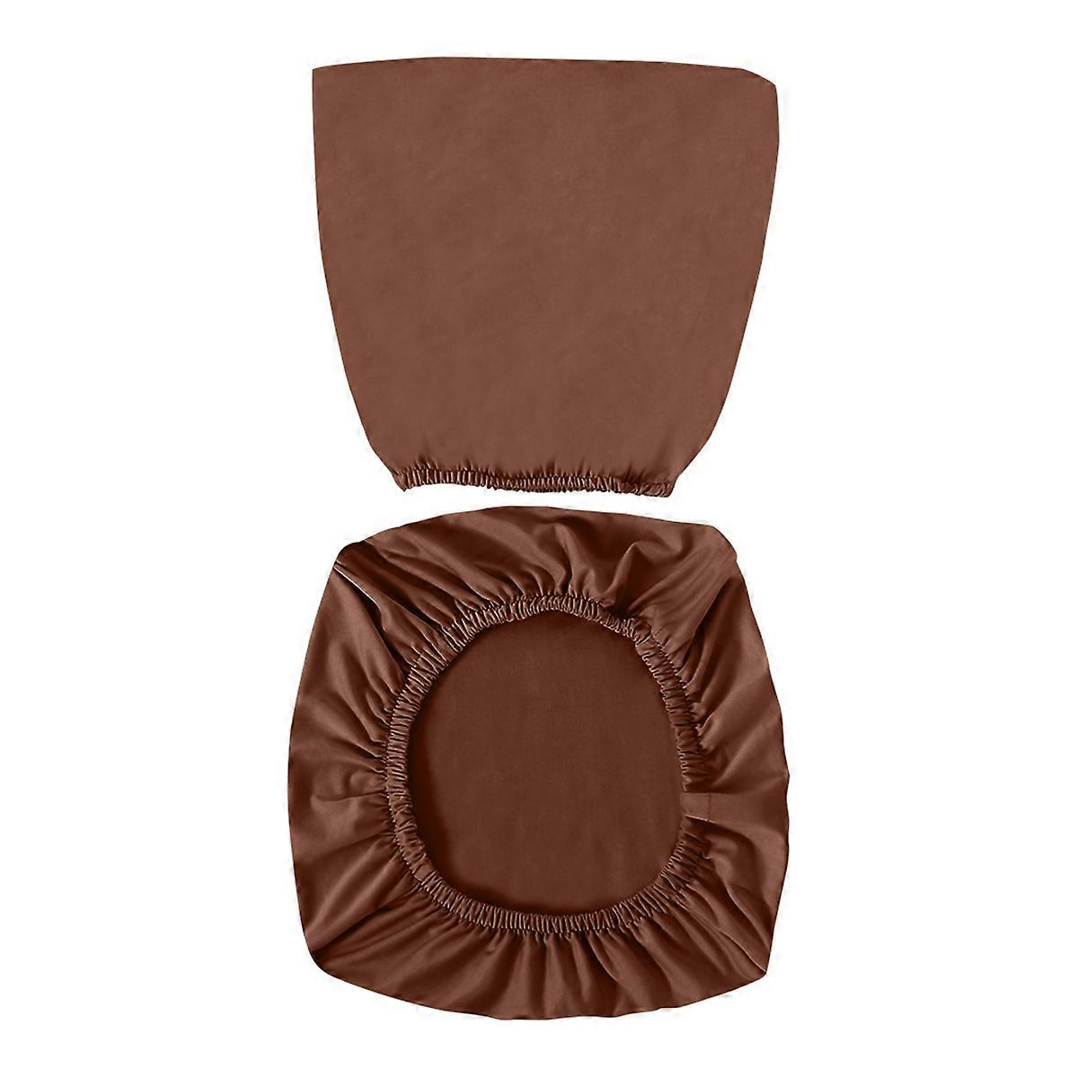 Chair Protector Cover Polyester Elastic Split Design for Wedding Banquet Party Meeting Ceremony 38x38x0.5cm 1Set