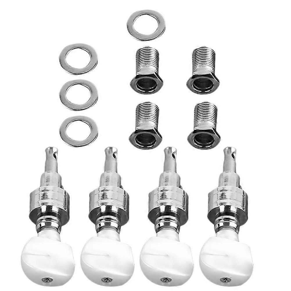 4pcs Banjo Machine Heads Tuning Pegs with Bushings for Easy String Installation and Replacement