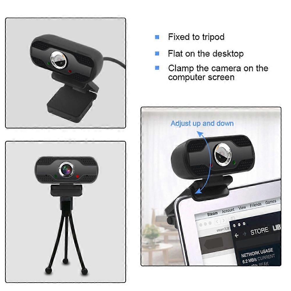 USB Webcam Video Conference Camera 1080P Full HD Live Streaming Web Cam with Built~in Microphone Computer Camera for Laptop and Desktop Calling, Confe