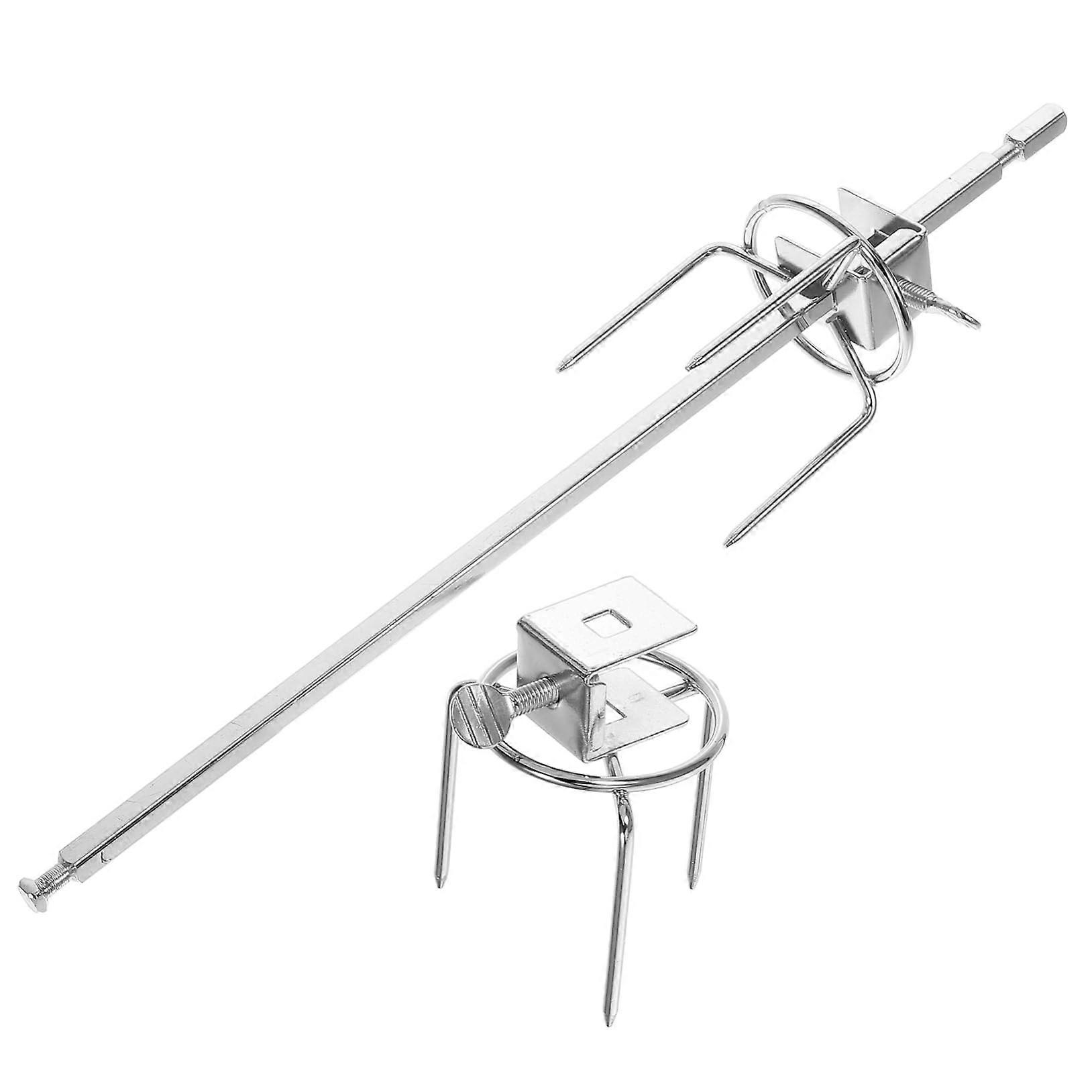 1 set grill rotisserie forks hot air fryer fork stainless steel chicken roasting fork fish and meat grill fork for oven