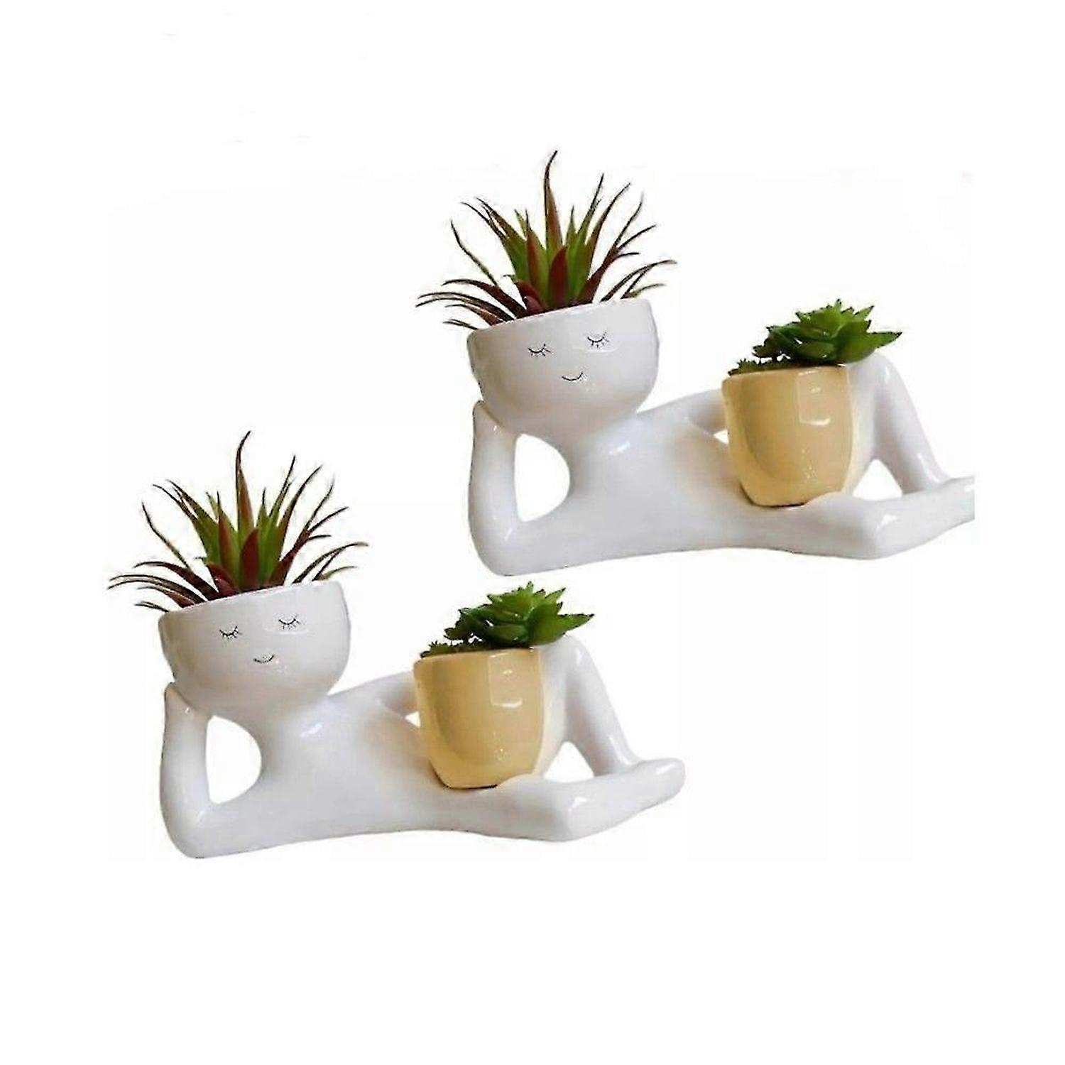 Lazy Guy Planter, Funny Plant Pots, Lazy Little Character Flowerpot