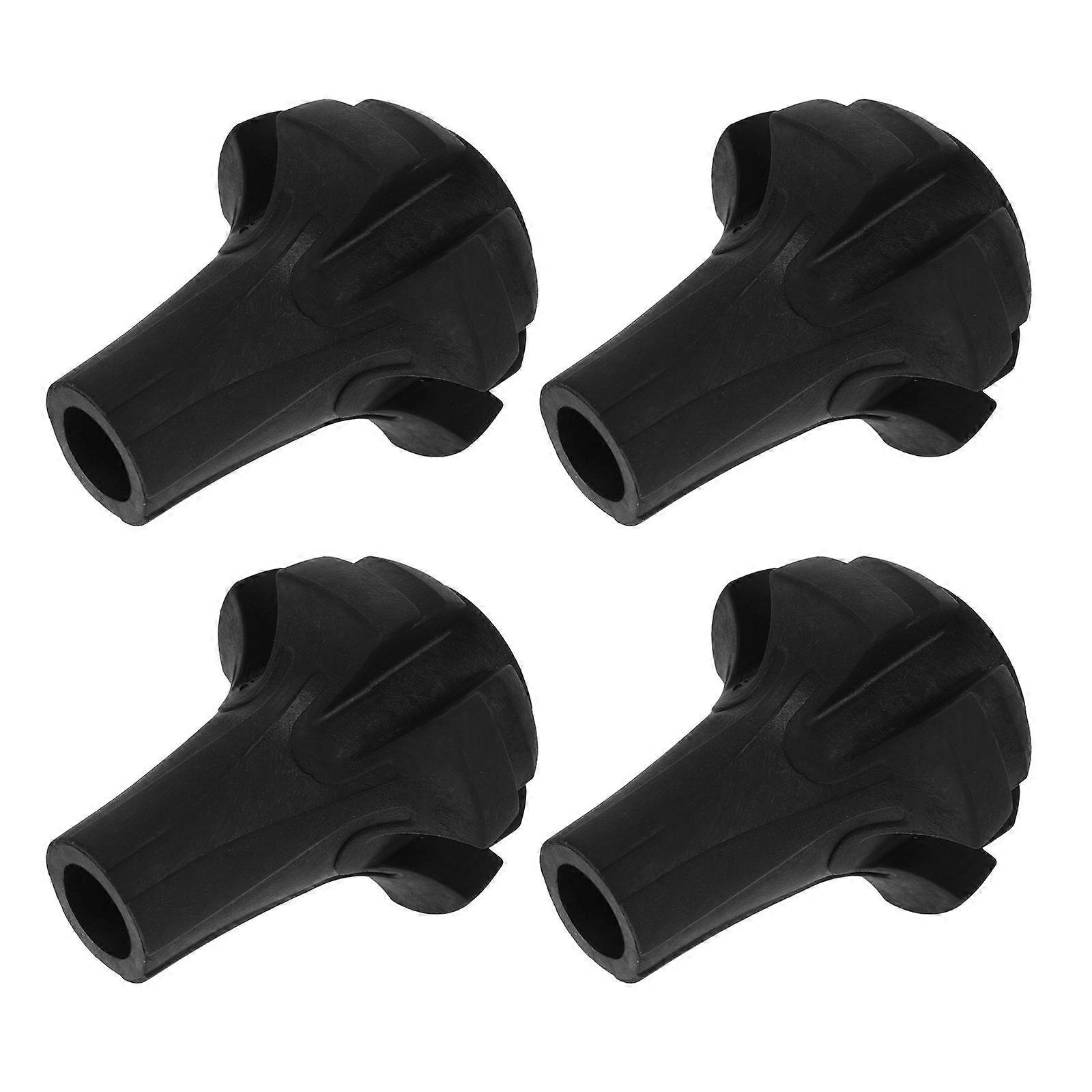 Hiking Replacement Rubber Trekking Pole Tips Protective Walking Canes 4Pcs