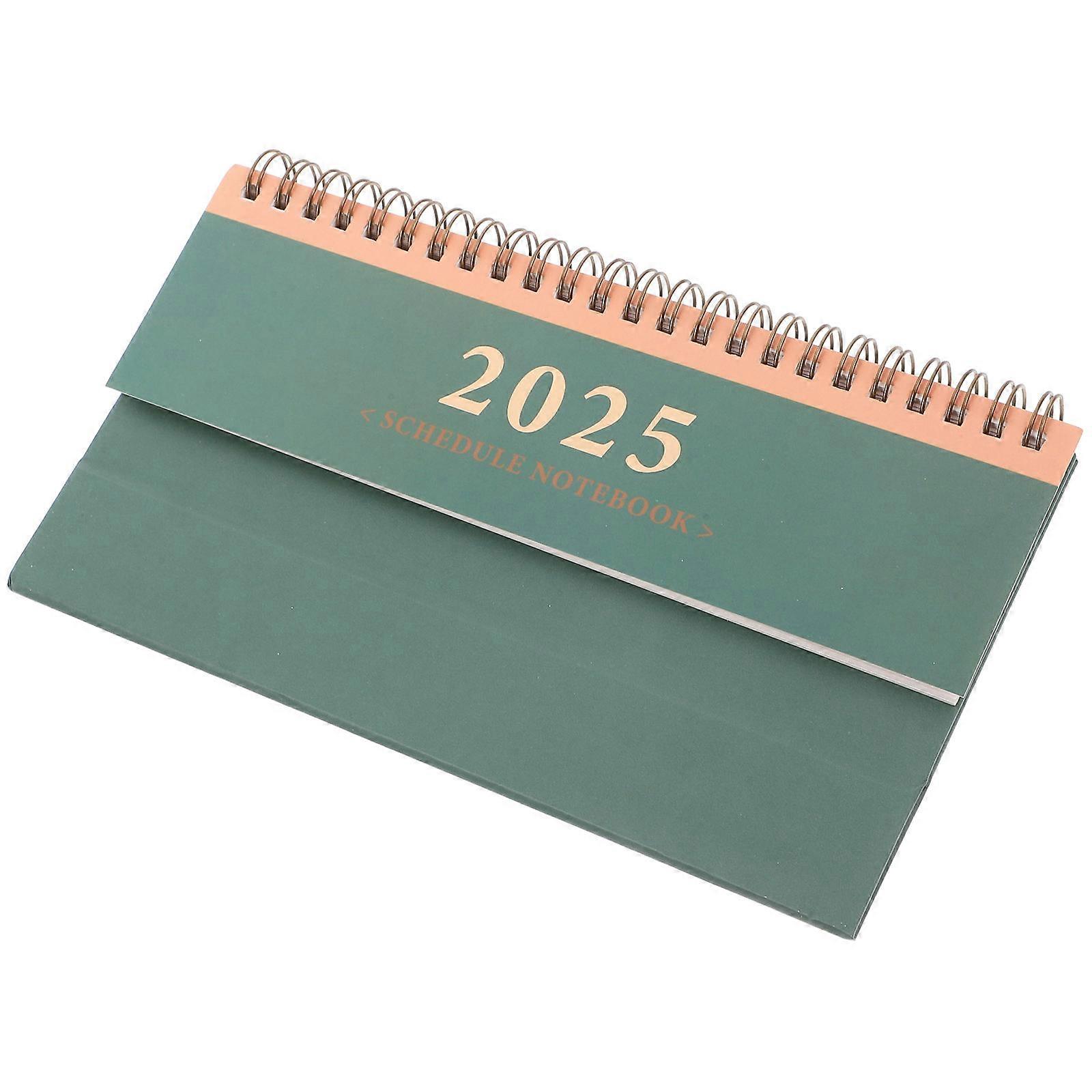 Desktop Calendar Mini Desk Planner 2025 Compact For Office Use Scheduling And Memo Recording 21.30X8.00X7.00CM 1Pcs