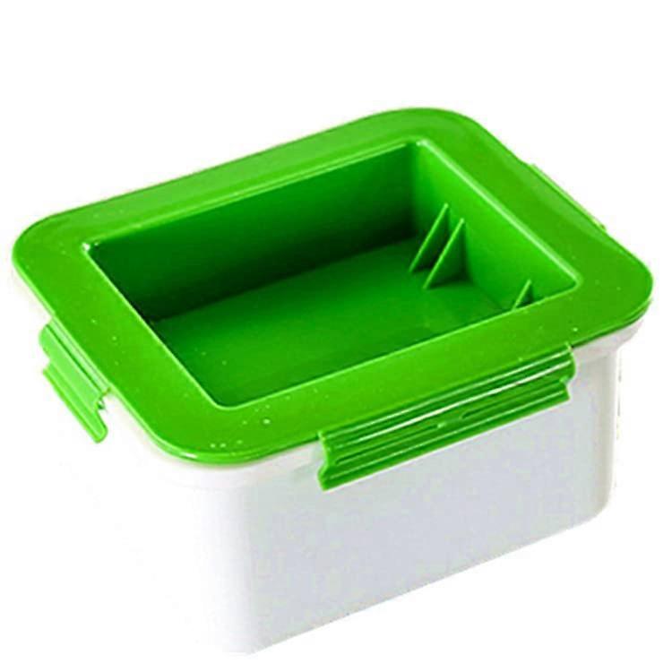 Tofu Press Mold Set with Built-in Drainage, Green Plastic Tofu Strainer Box for DIY Homemade Soybean Cheese