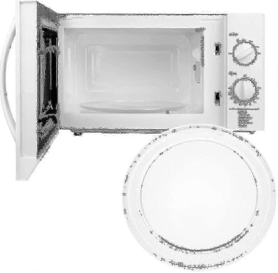 Universelle Mikrowellen-Drehteller-Glasplatte mit Halter, 245 mm / 24,5 cm / 9,65 Zoll