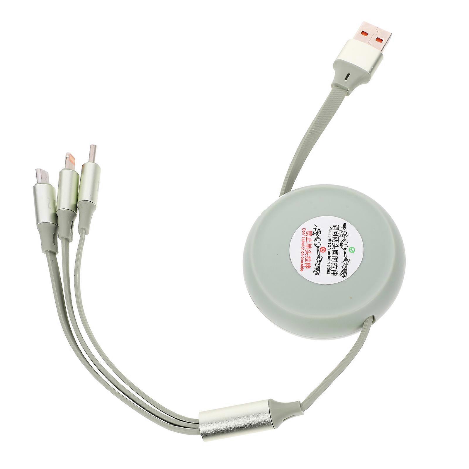 Usb To C Fast Charging Cable Retractable Data Transmission For Electronic Devices Compact And Lightweight 1Set