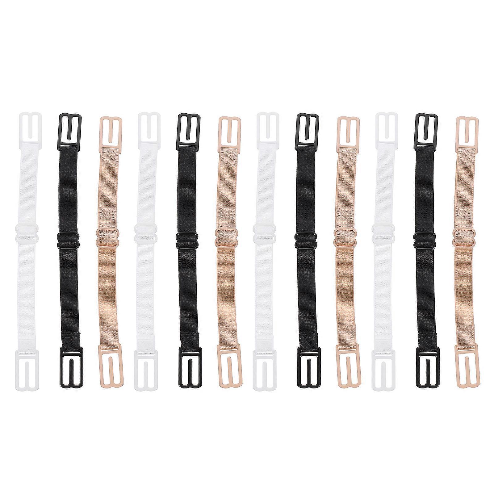 12pcs Women's Elastic Extender Buckles, Adjustable Strap Clips, Non Slip Comfortable Band Extensions
