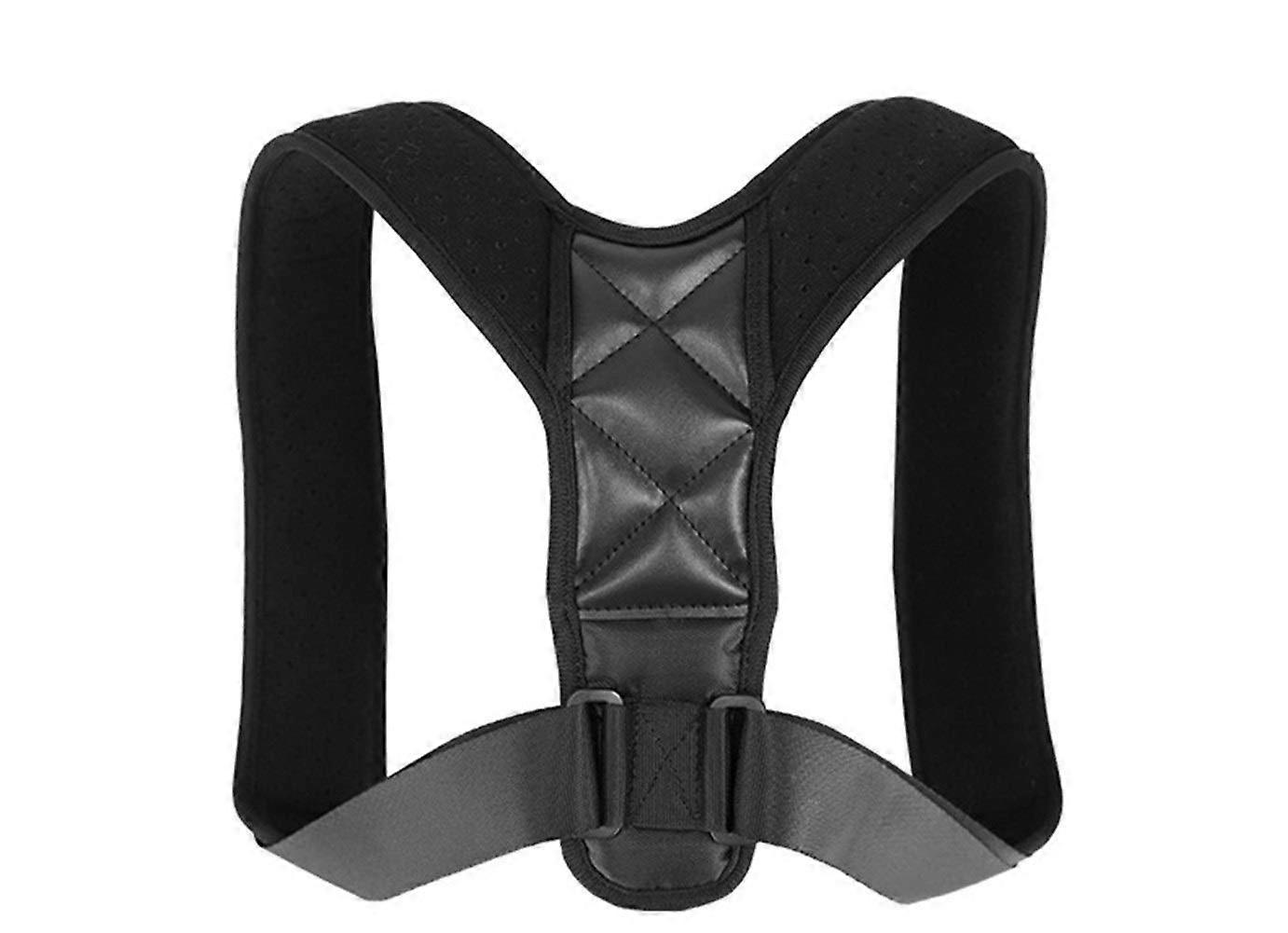 Back Brace Posture Corrector Adjustable Back Shoulder Corrector Belt Clavicle Breathable Material Humpback Pain Relief (M) (L)