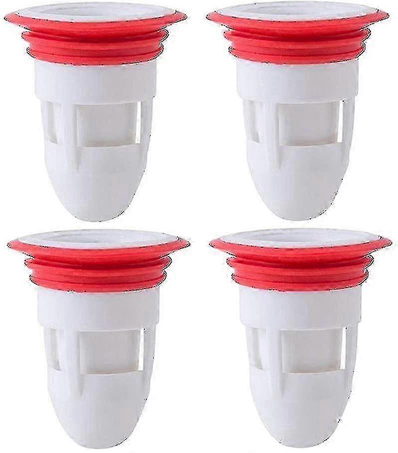 Set of 4 Anti-odor Rubber Shower Drain Covers for Bathroom with No Filter Feature