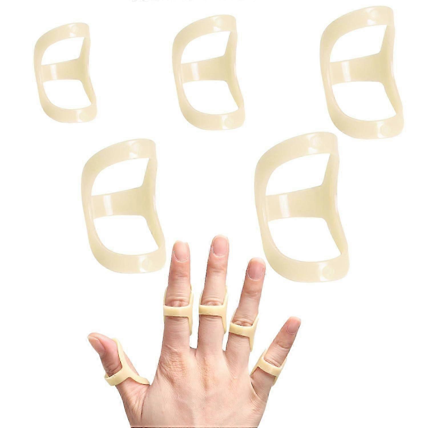 Pack of 5 Oval Finger Splint Finger Protectors for Arthritis, Hammer Finger Support Finger Splint
