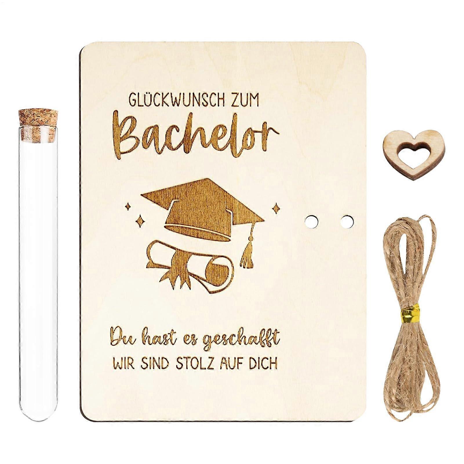 2025木质毕业礼金卡座,小学毕业派对贺卡架,附赠祝福卡片装饰'