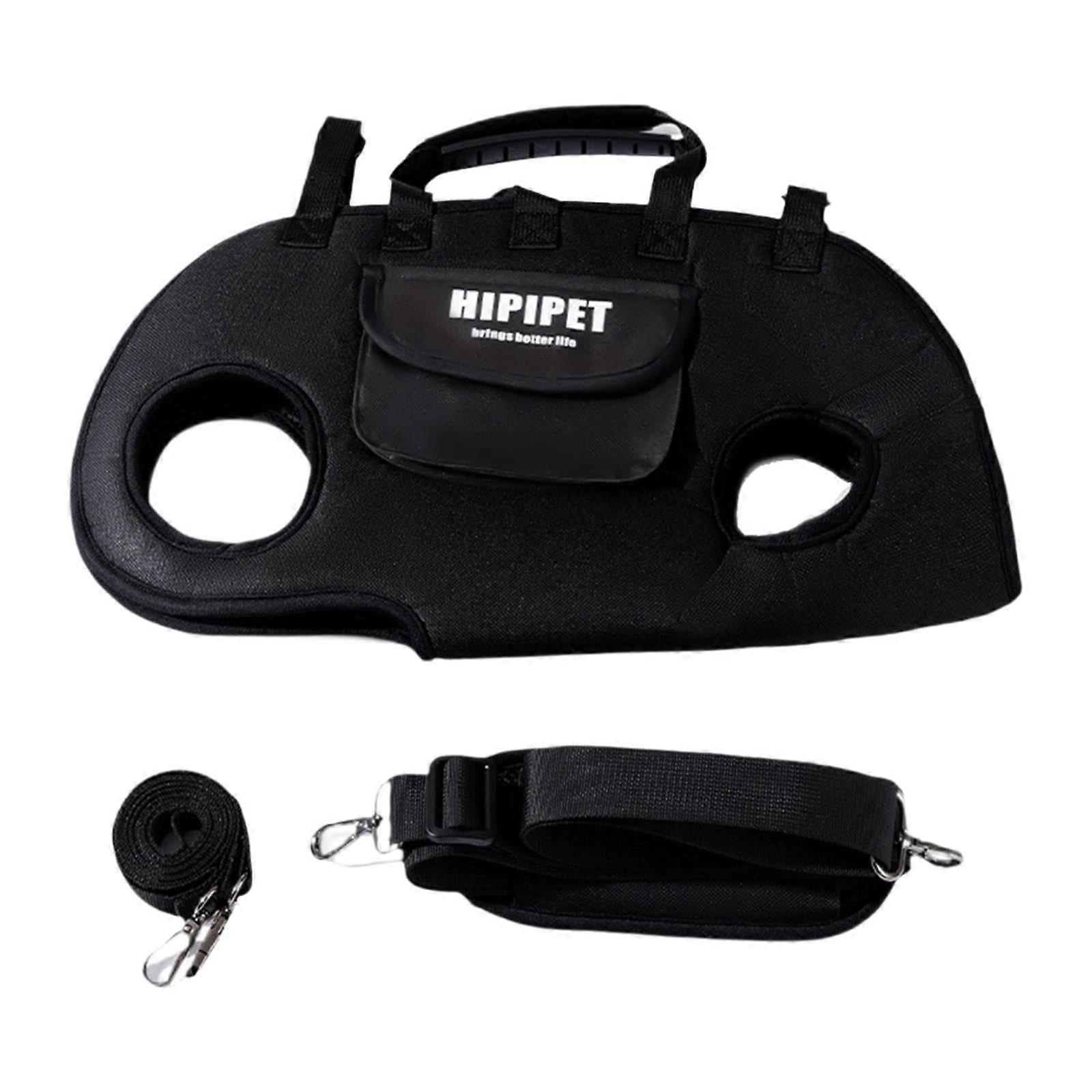 Puppy Carrier Dog Harness Black Lightweight Portable Adjustable Shoulder Bag for Small Kittens and Puppies Travel L