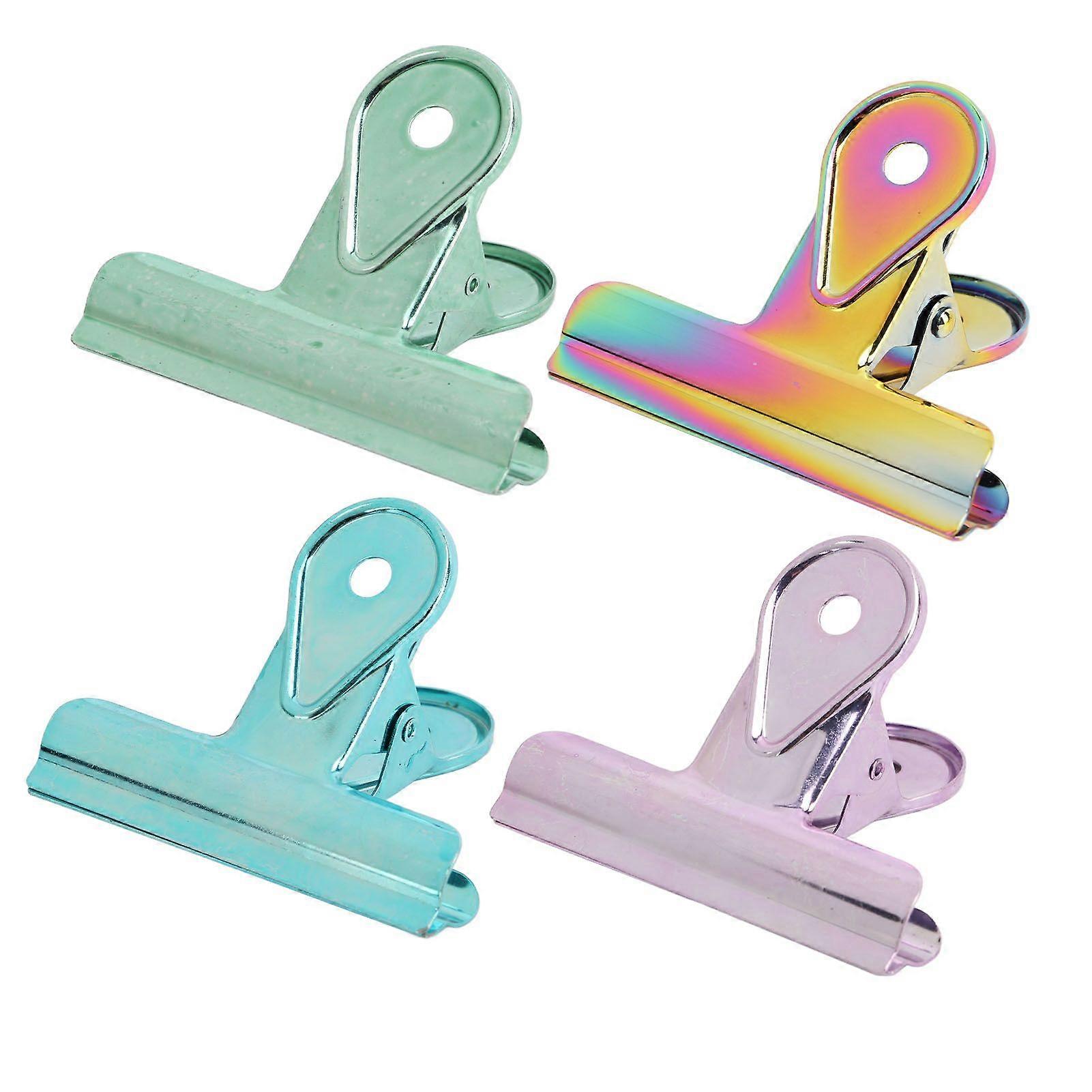 2025 Latest Model 4 Pcs Bag Clips 4 Different Colors Iron Office Supplies