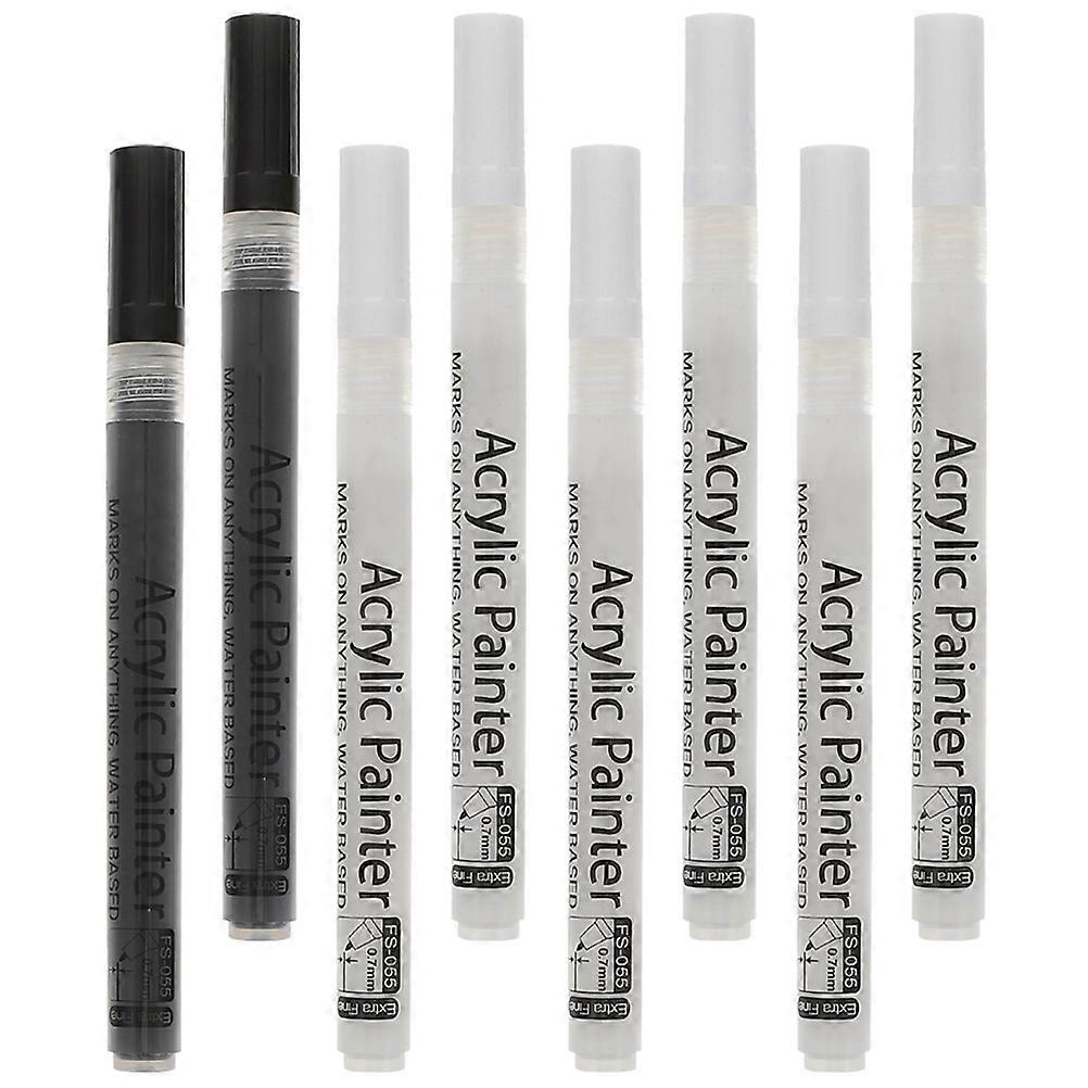 Graffiti Paint Pens Acrylic Paint Marker Pens 8Pcs For Crafts Illustration Marking