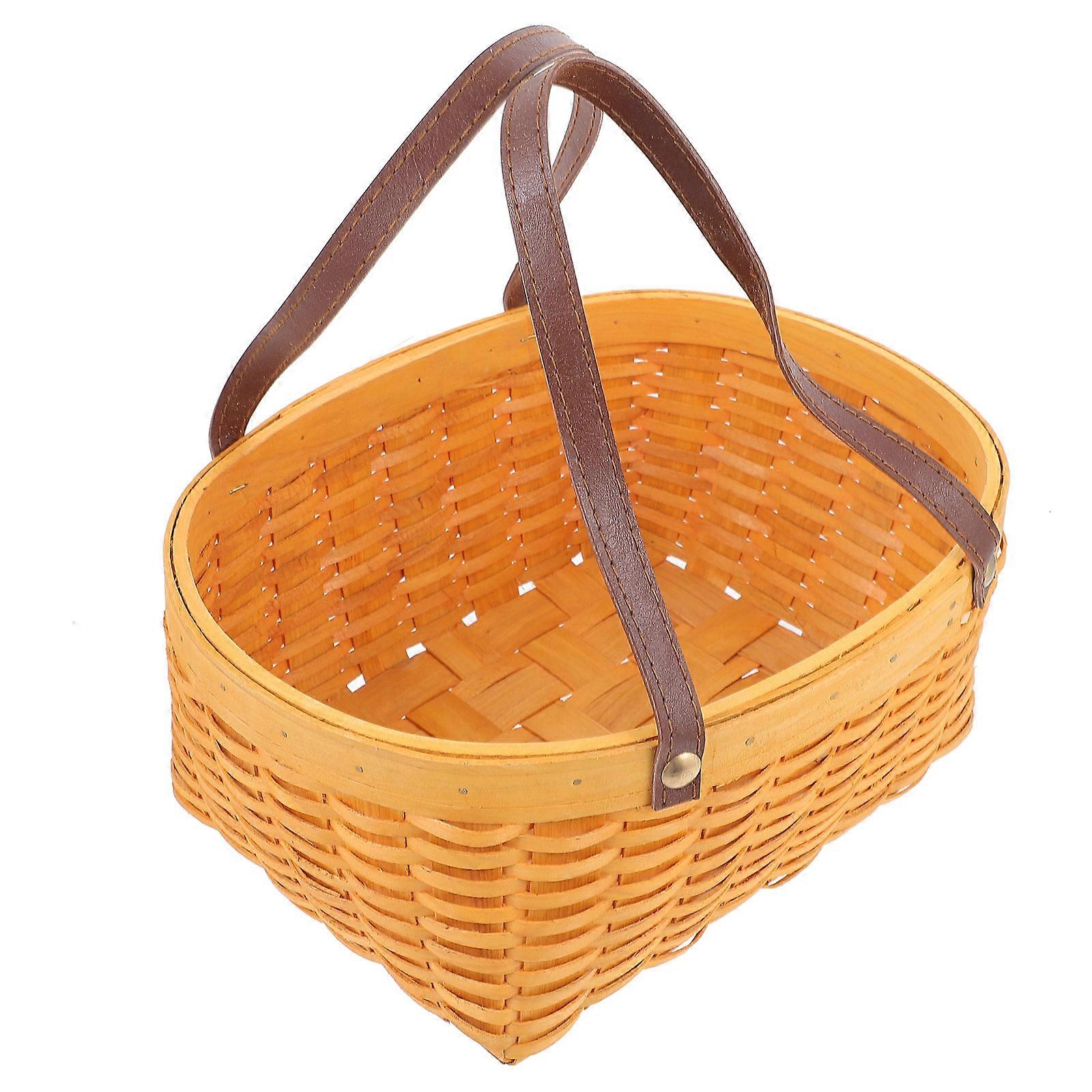 Light Brown Multi-purpose Storage Basket for Home Use Made of Synthetic Material 1pc
