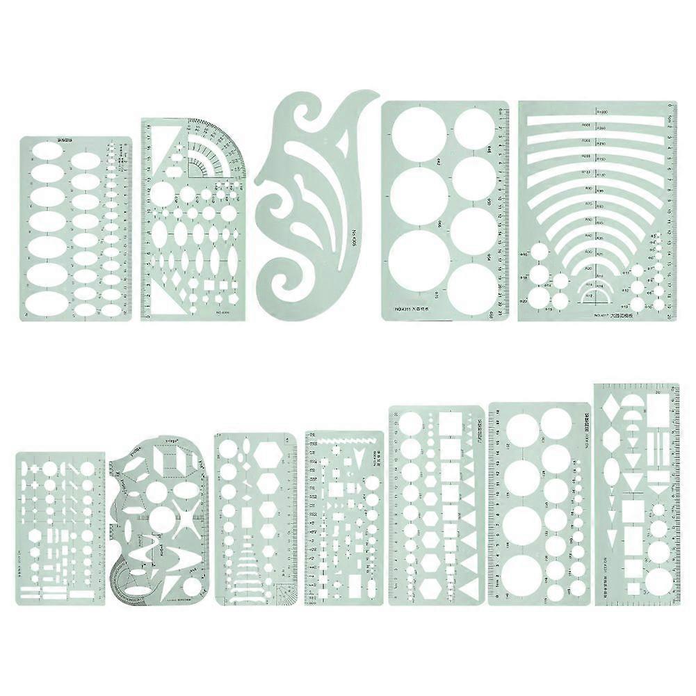 2025 Ultimo modello 12pcs righello set di righelli di classificazione a forma di curva per cucire