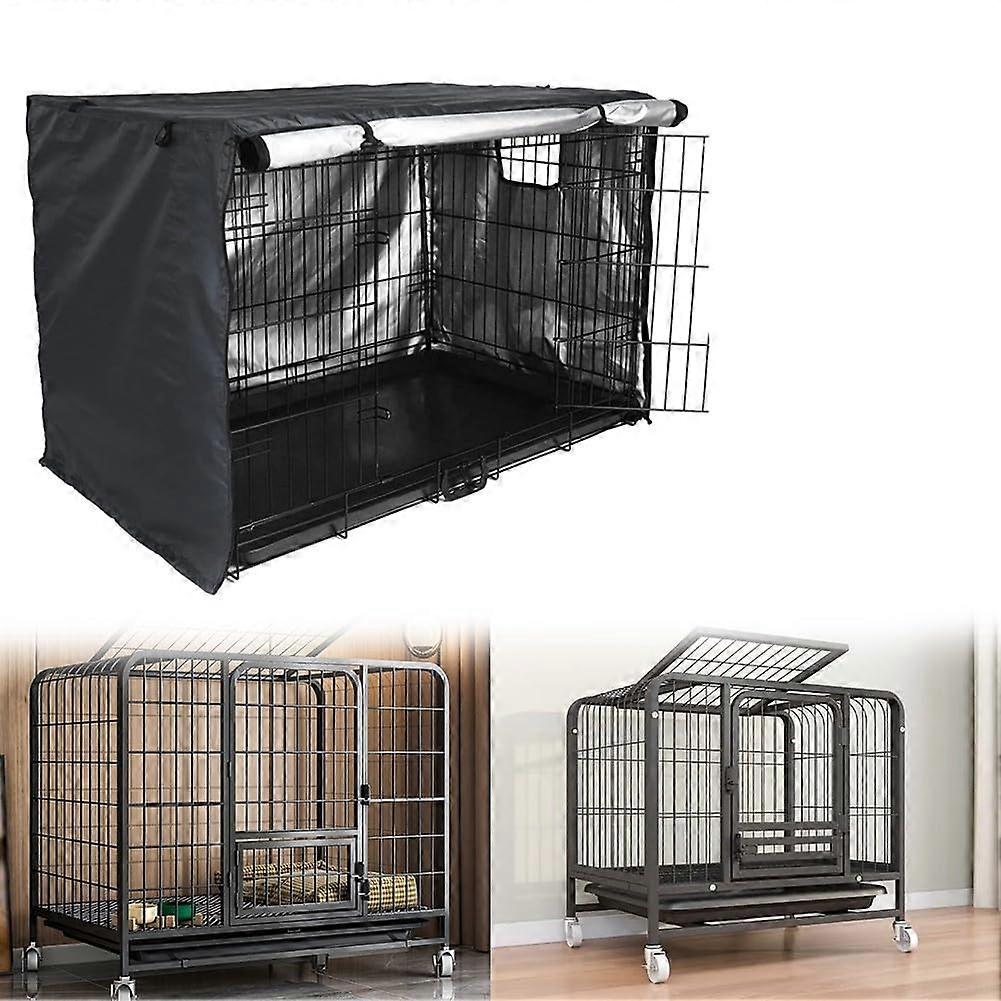 Cover for dog crates, Oxford fabric, breathable, dustproof, 22 x 26 x 7 cm, washable, Black (61 cm)