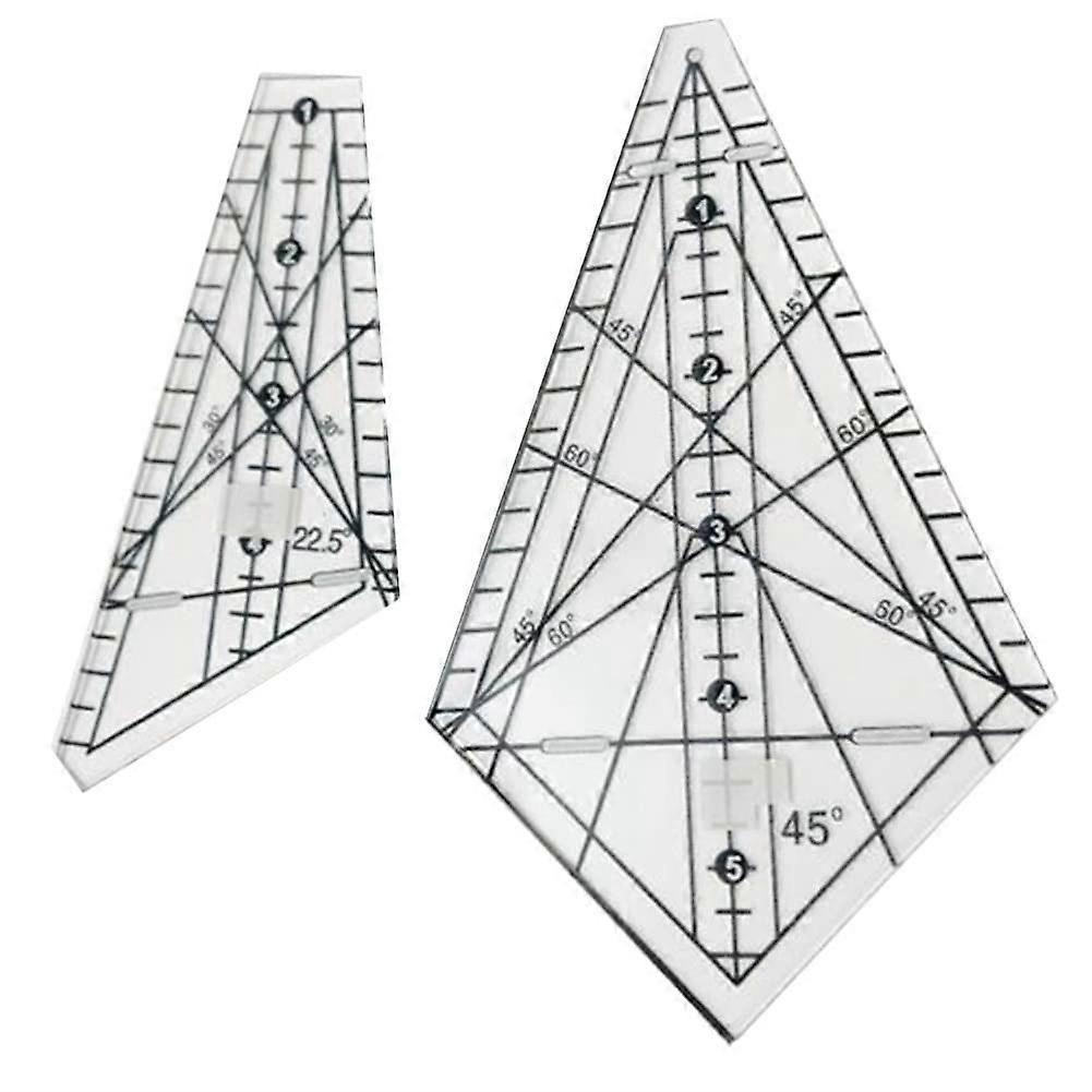 Acrylic Sewing Patchwork Ruler Scraper 22.5° / 45° Sewing Template Ruler Patchwork Quilting Ruler DIY Sewing Template Tool