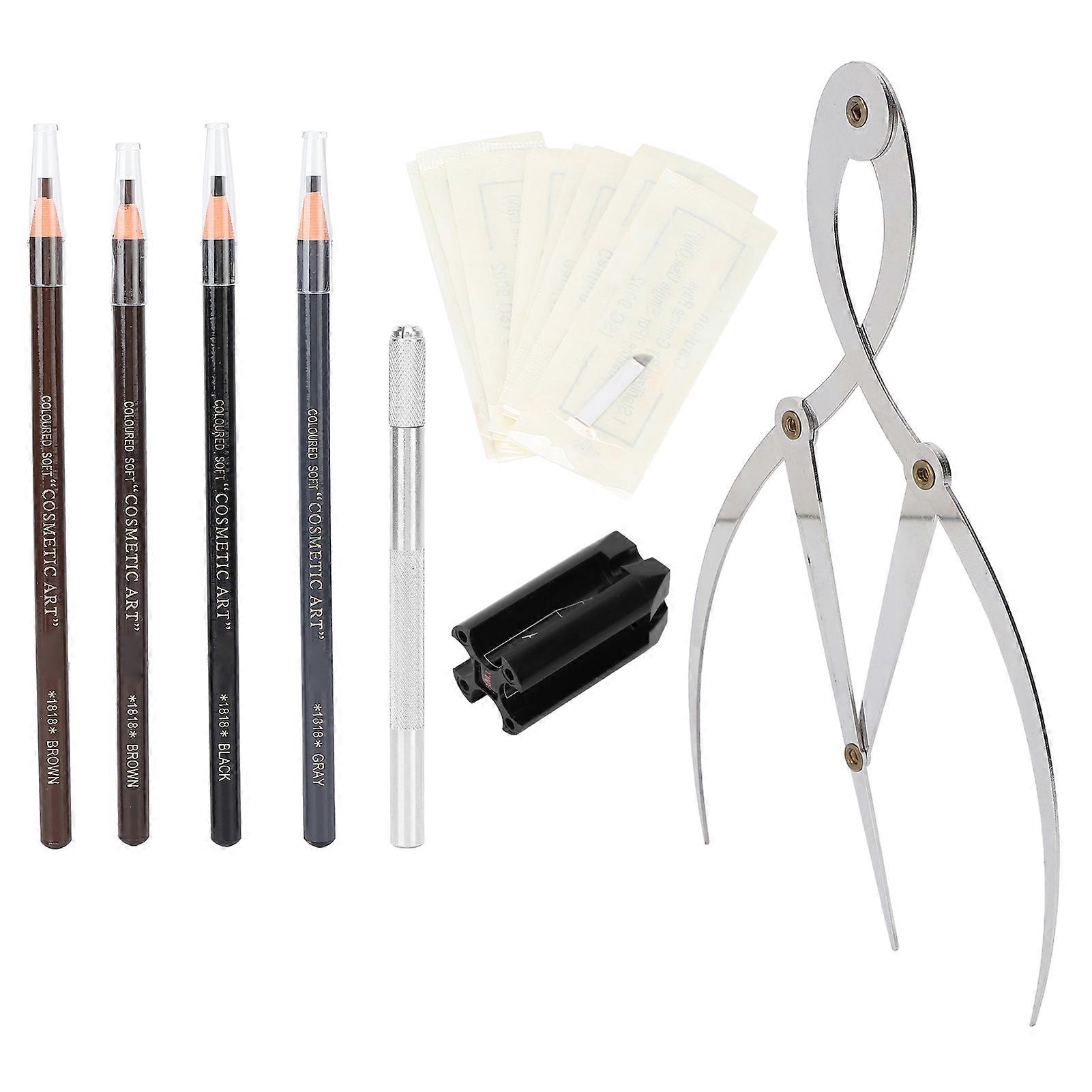 Eyebrow Tool Set Semi Permanent Eyebrows Lips Making Complete Tattoo Practice Tools for Beginners