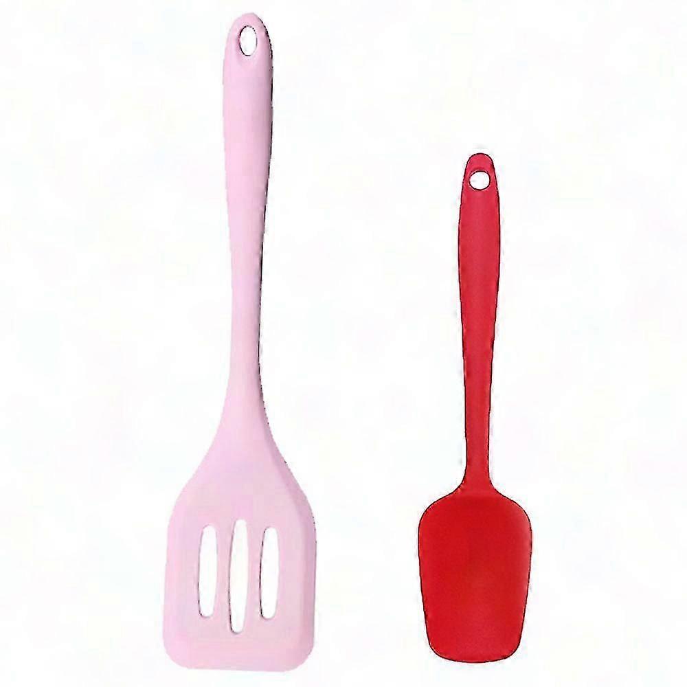 2 Pcs Non-Stick Mini Silicone Kitchen Utensil Set