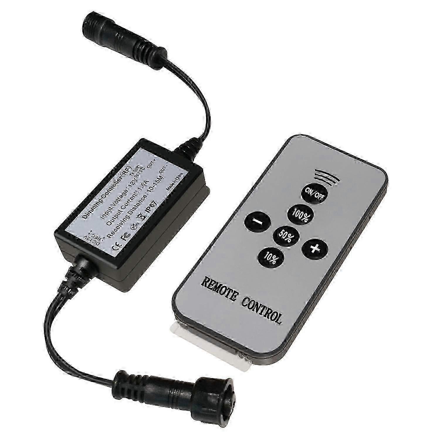 带射频遥控器的 LED 调光器,用于 LED 灯的防水 IP67 甲板灯调光器,黑色延长线直流公头/母头