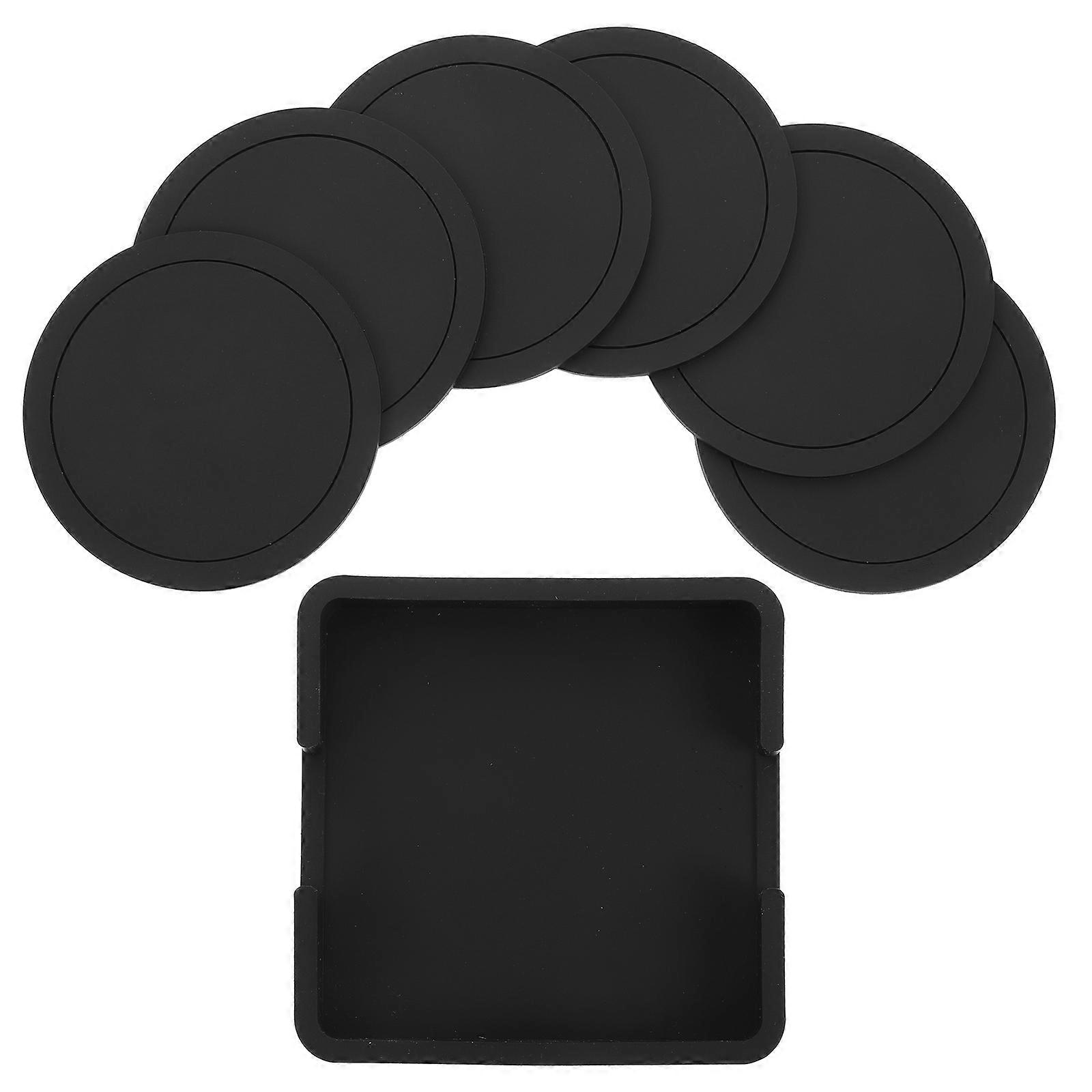 Silicone Non- Mats for Home Use Black Easy to Clean and 7 Inches