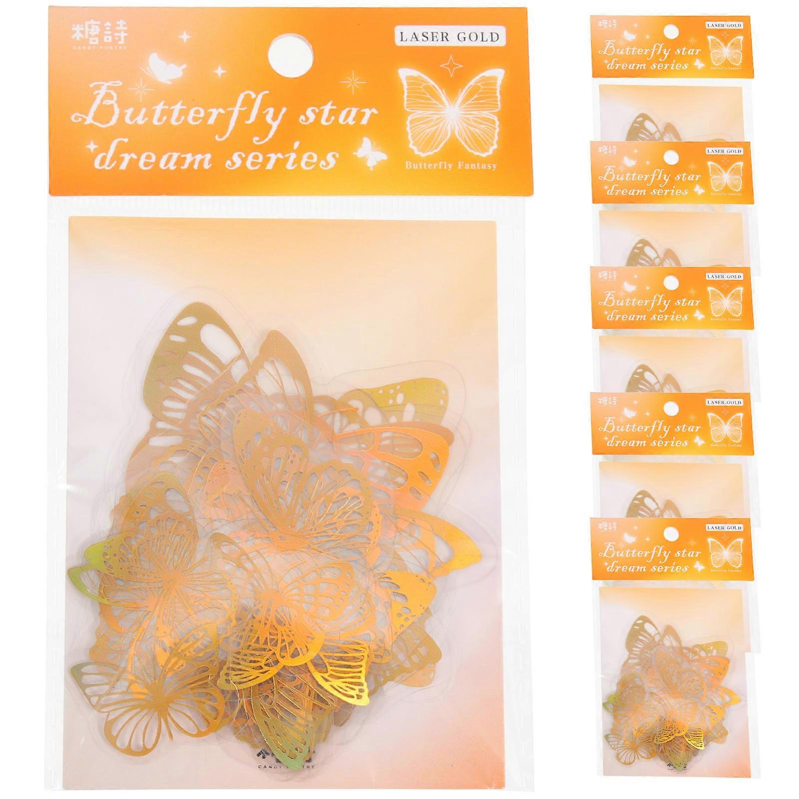 Shining Butterfly Stickers Pretty Decals Gilded For Diy Projects Crafts Women Artists 150Pcs Total