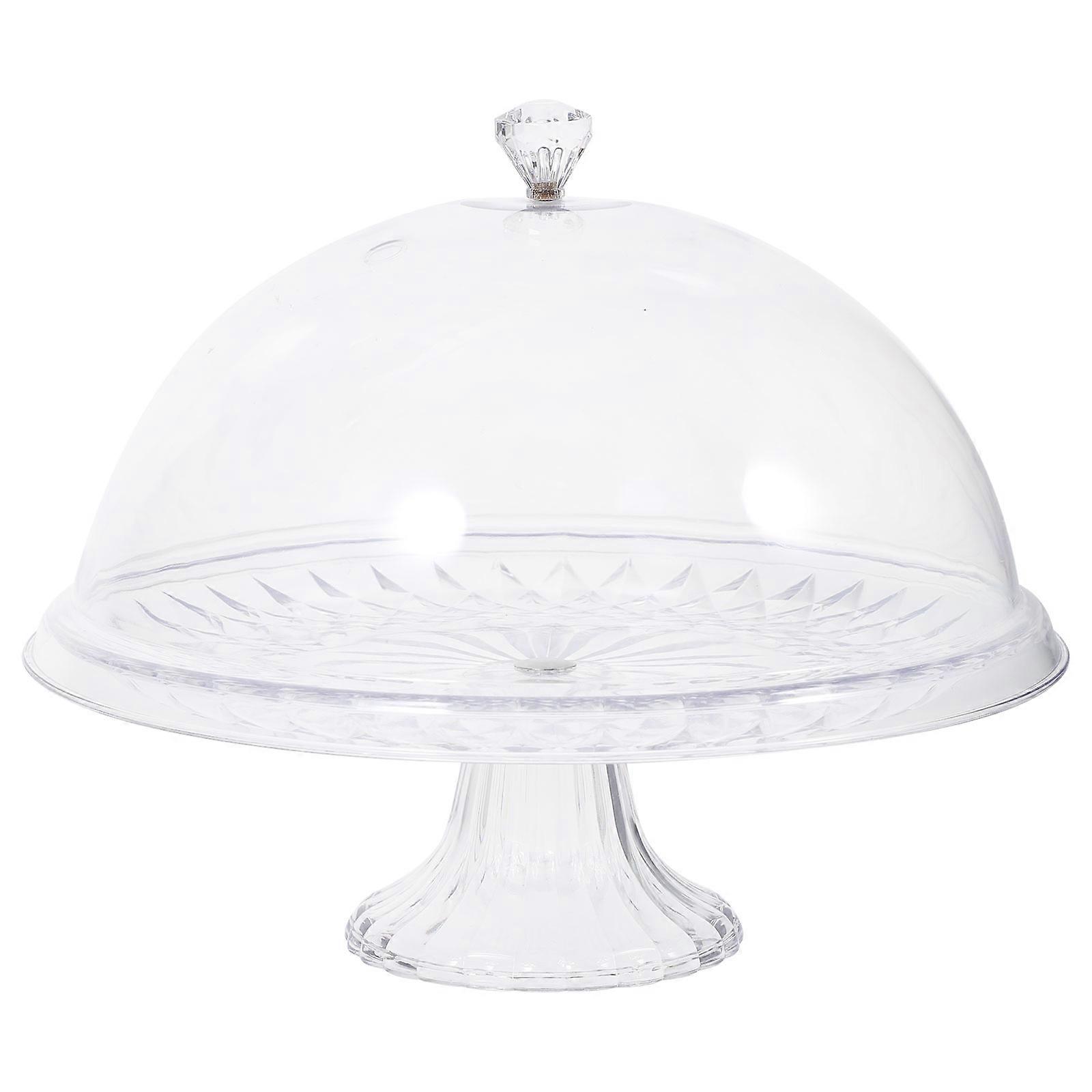 Cake Serving Plate Multi-Function Dessert Plate Household Users Festival .5X21.5X21Cm Freshness Keeping 1Set