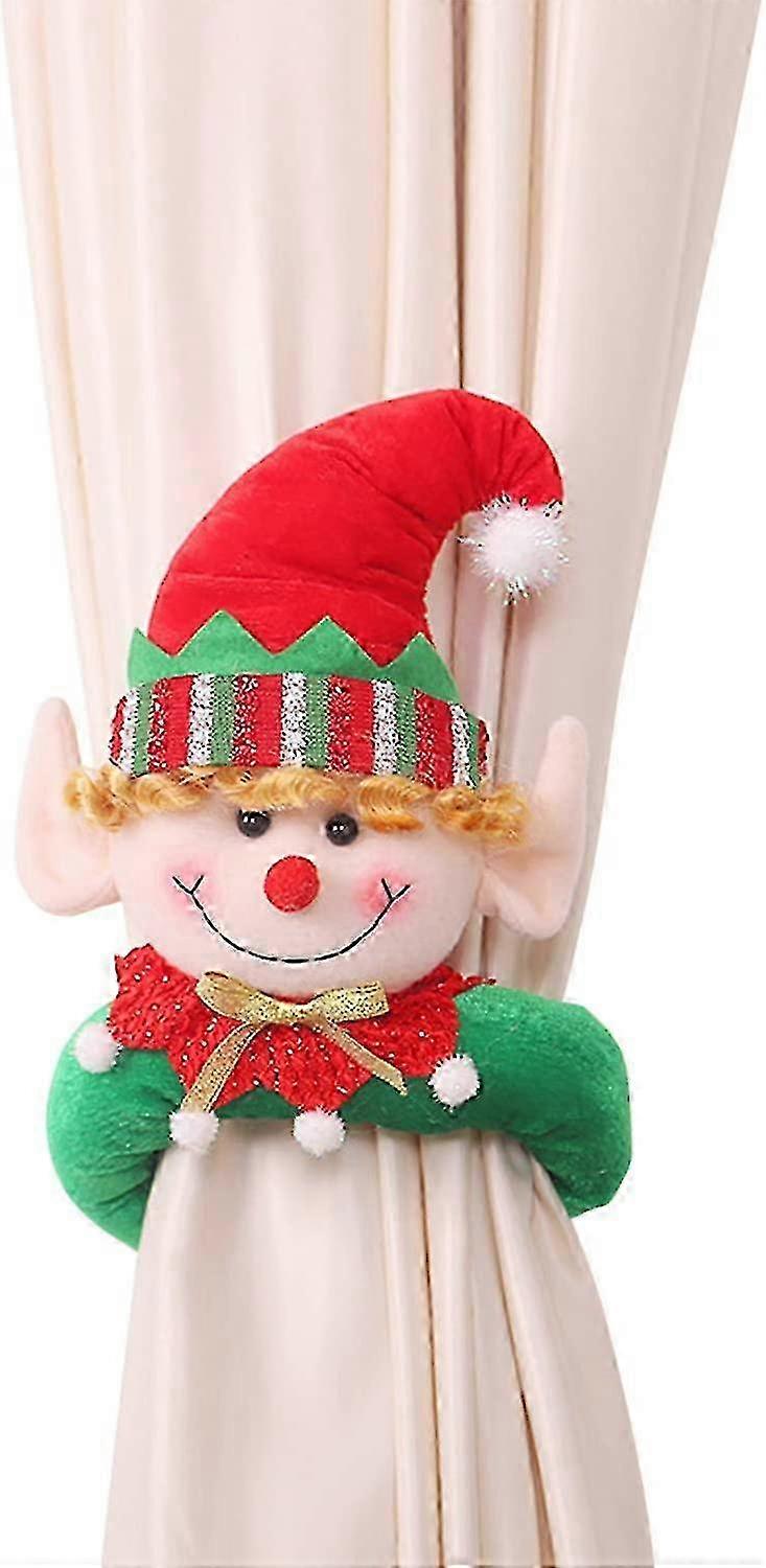 Christmas Elf Tieback Curtain Buckle Decor (Red)