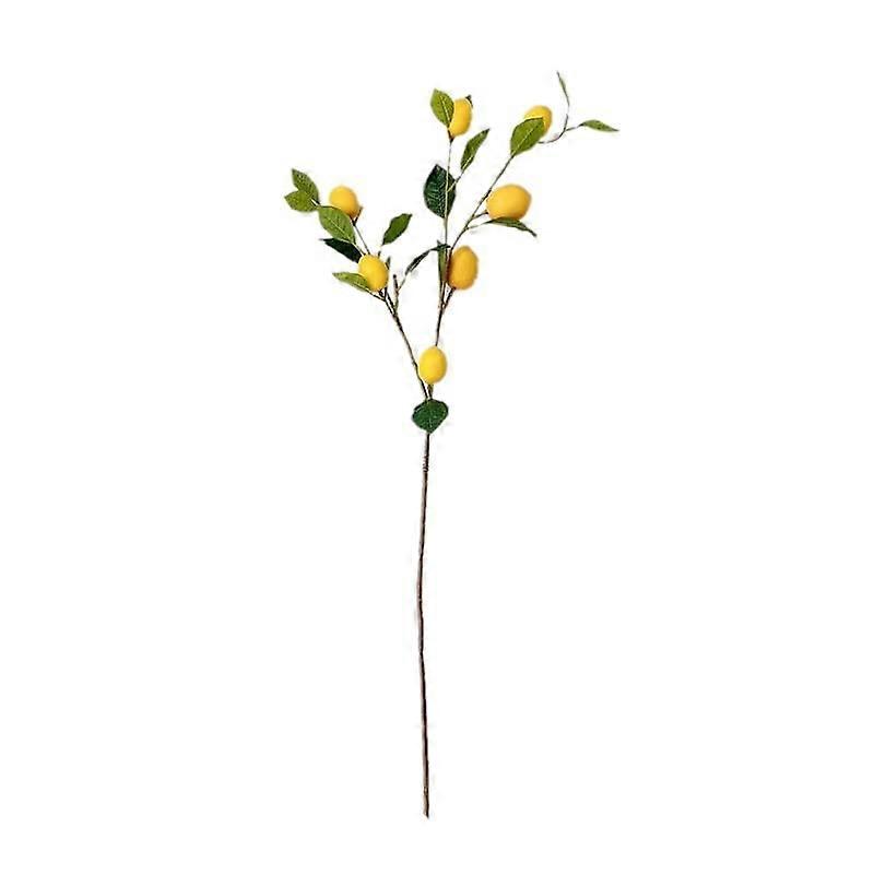 Artificial Lemon Branch Decorations - Vivid Yellow Fake Lemons for Farmhouse Style Kitchen and Party Decor, High Simulation Design