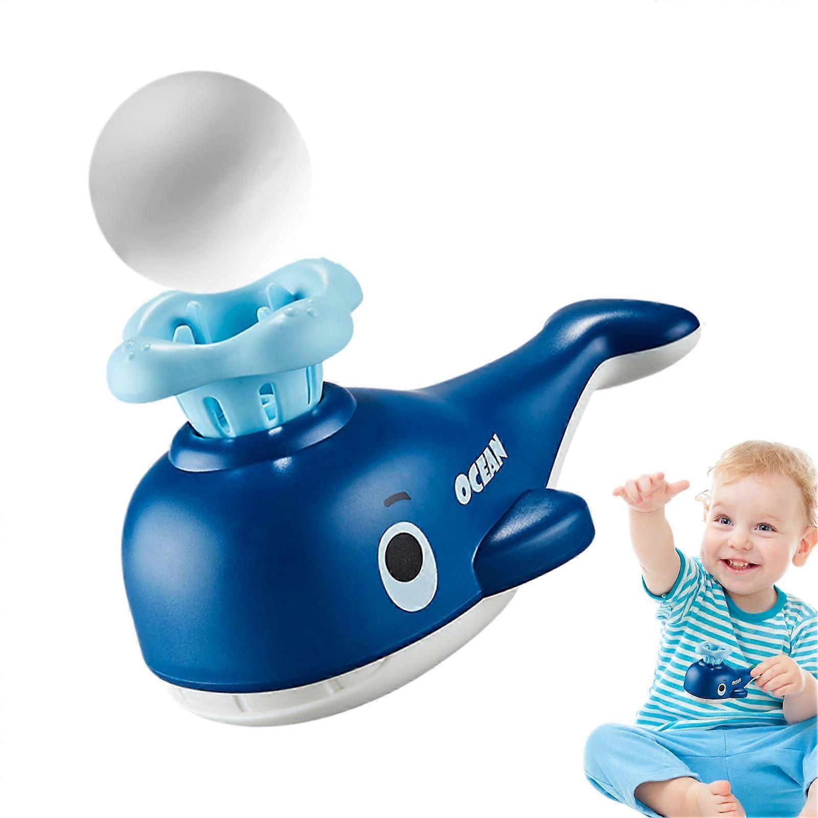Breathing Toy Whale Floating Ball Blower, Trumpet Style for Children, Blue