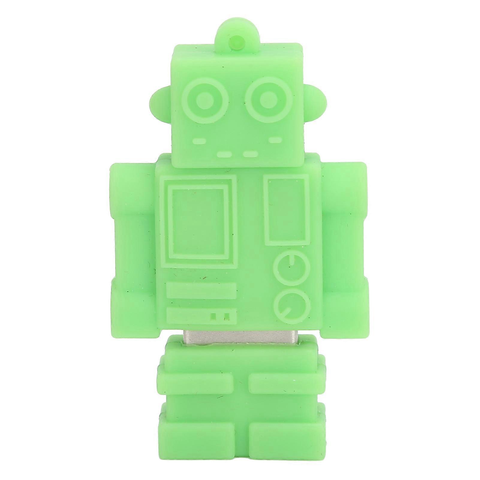 Cartoon U Disk Green Robot Appearance High Speed Bulk Storage Flash Drive Memory Device