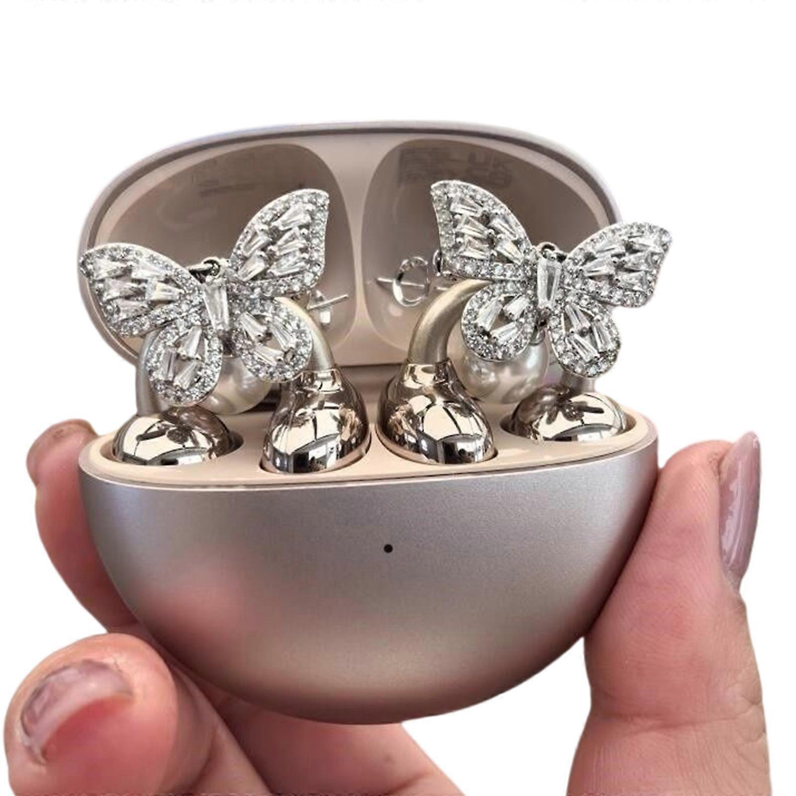 Interchangeable Butterfly Earphone Charms Simple Install Design Ear Clip Compatible for Various Headphone Models Multicolor