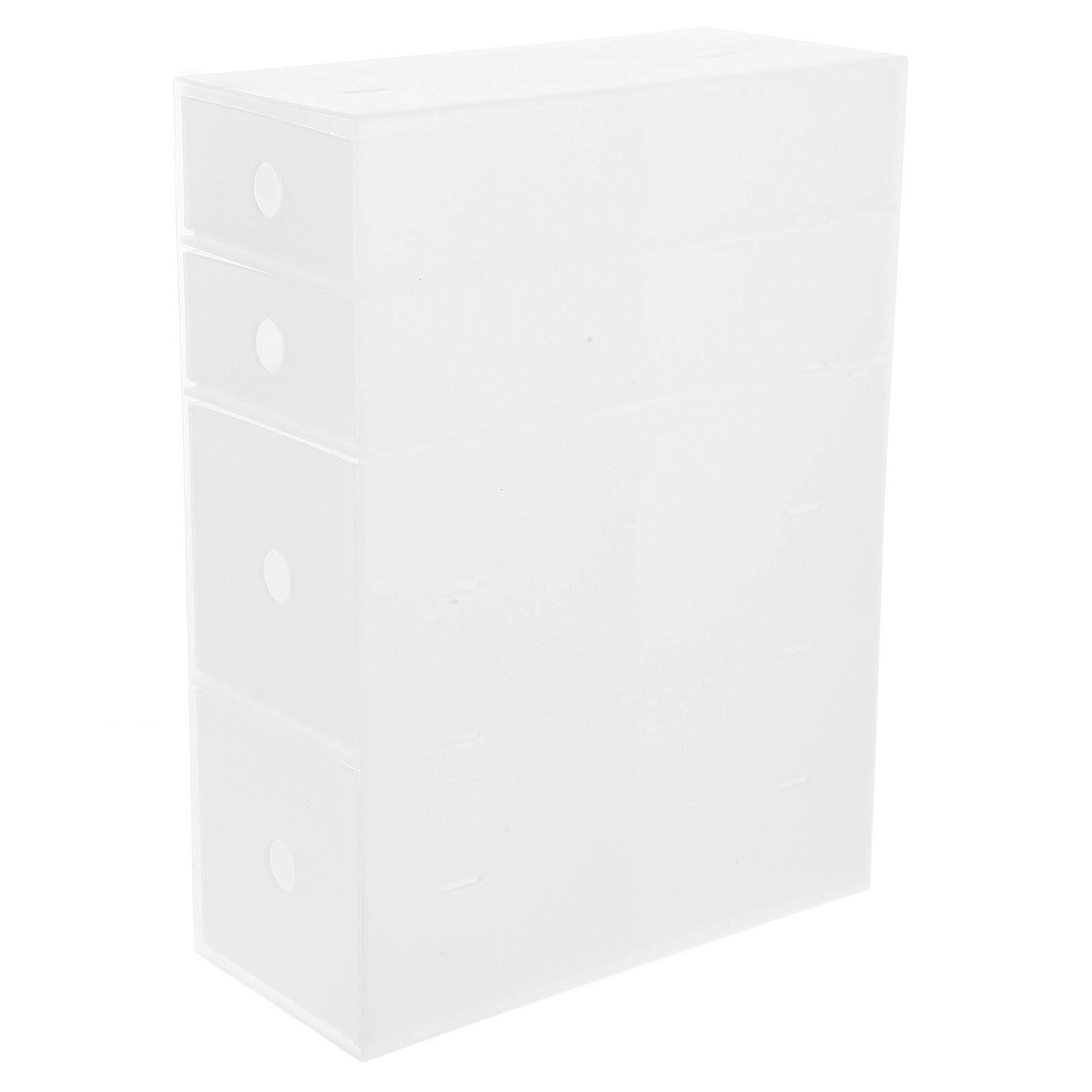Compact Transparent Drawer Storage Box Multi Function Desktop Organizer for Cosmetics, Stationery and Small Items Home and Office Use