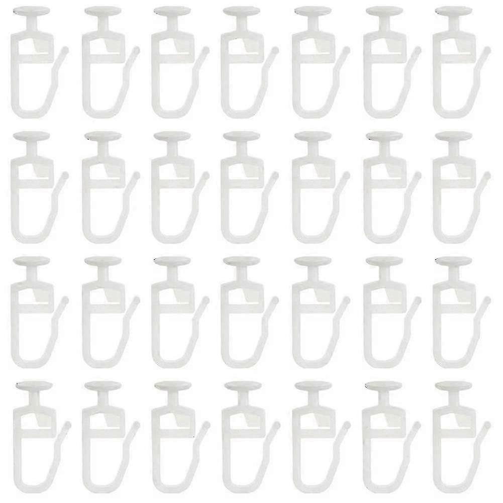 カーテングライダー - 200パック - 8.3mmヘッド - 折りたたみ式グライダーフック - カーテンレールトラックグライダー - ホワイト