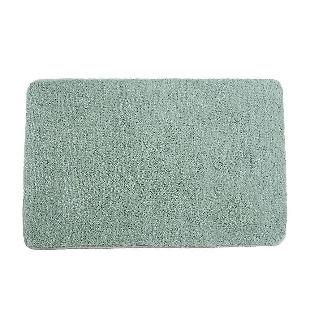 Bath Mat Moisture Absorbing Mat Light Green 60x40cm Plush Decoration 1Pcs