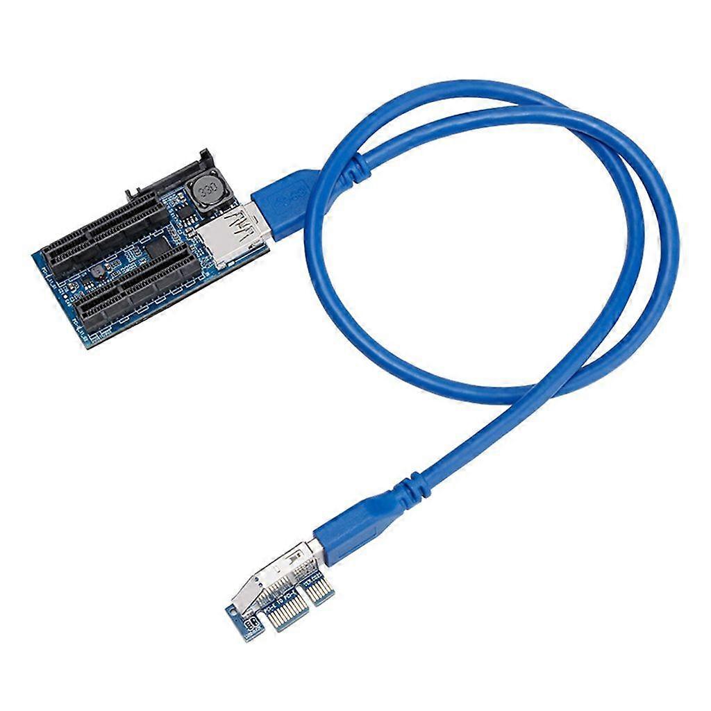 PCI-E 1X to 2 4X Extender Adapter Card PCI E Graphics Card Usb3.0 Adapter Card