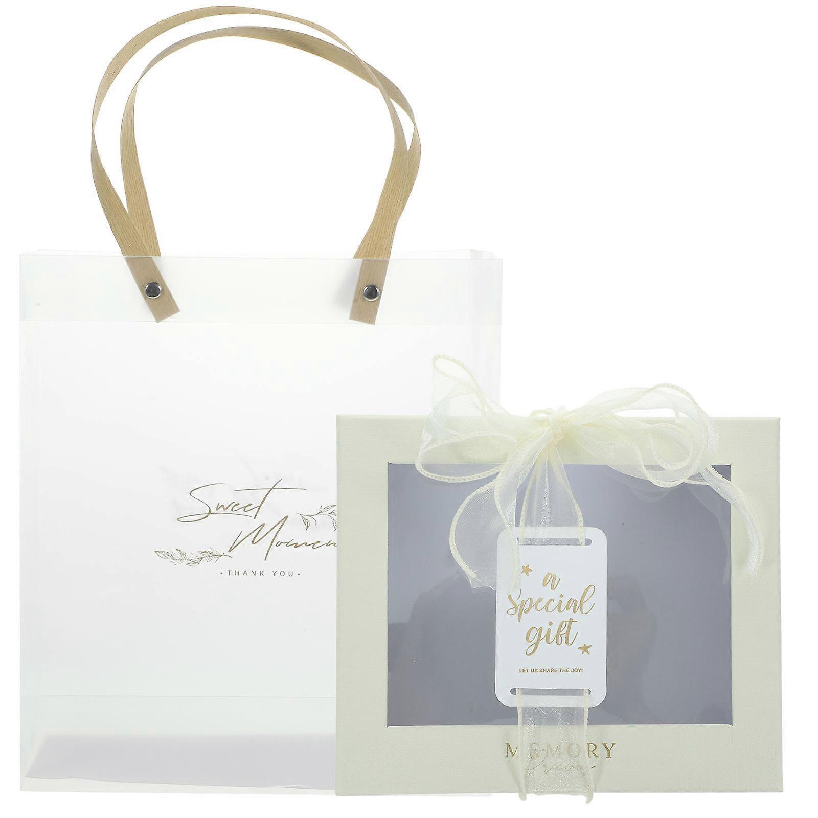 Wedding Party Boxes Flower Packaging Box Tote Box present Container Bridal Shower PP Material 1 Set