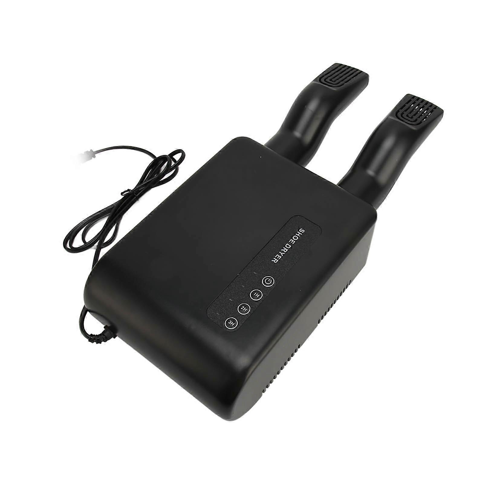 Electronic Boot Dryer Adjustable 3 Time Setting Warm Wind Low Noise Boot Dryer Warmer Black 110V US Plug