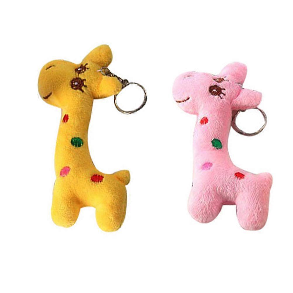 Giraffe Keychain Plush Stuffed Animal Toys for Decoration 6Pcs Package