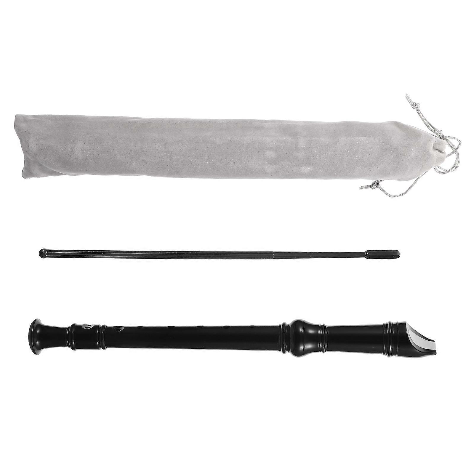 1 Set Kids Soprano Recorder 8 Hole Clarinet Musical Instrument with Cleaning Rod