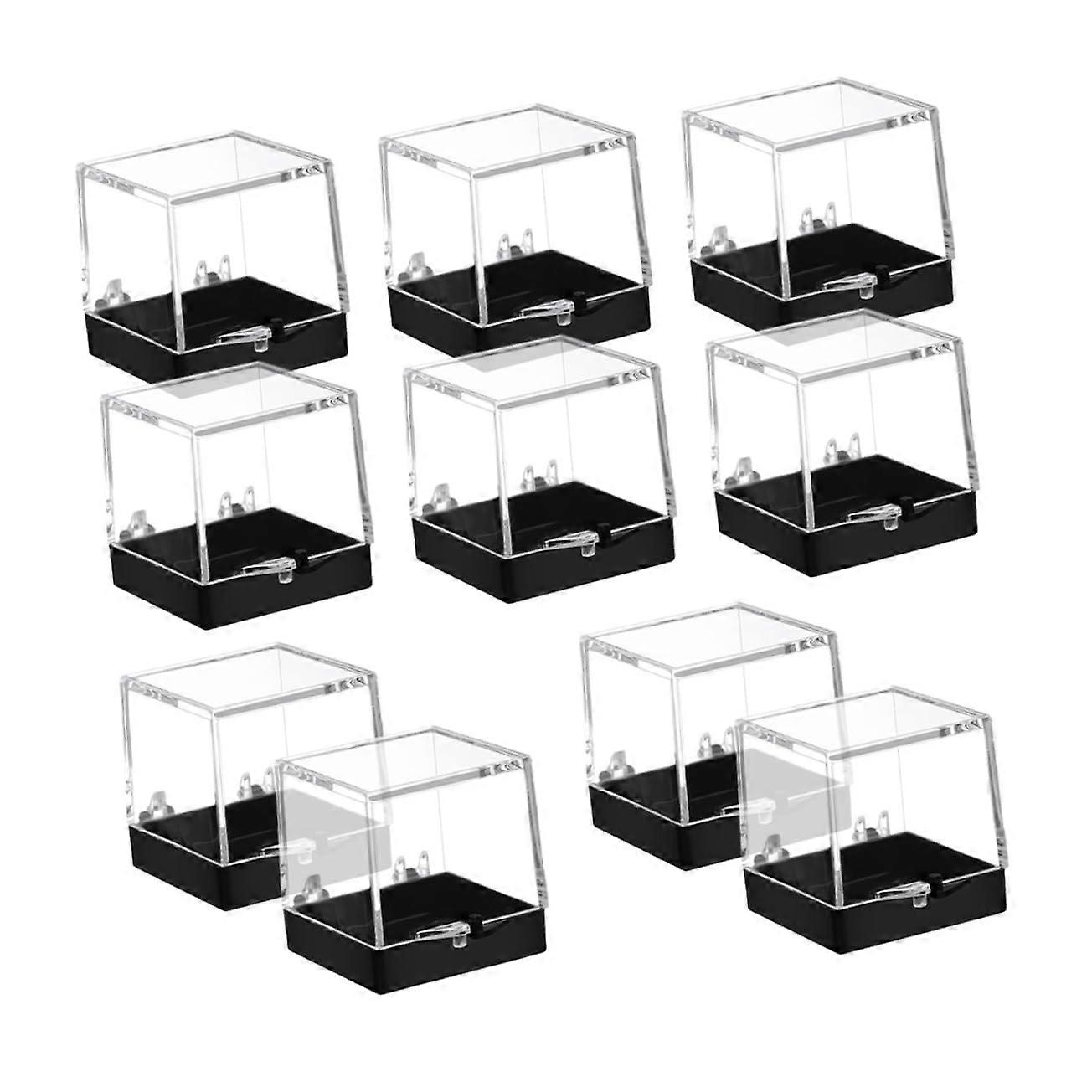 Pack of 10 Cake Mould Sample Containers Transparent Display Box