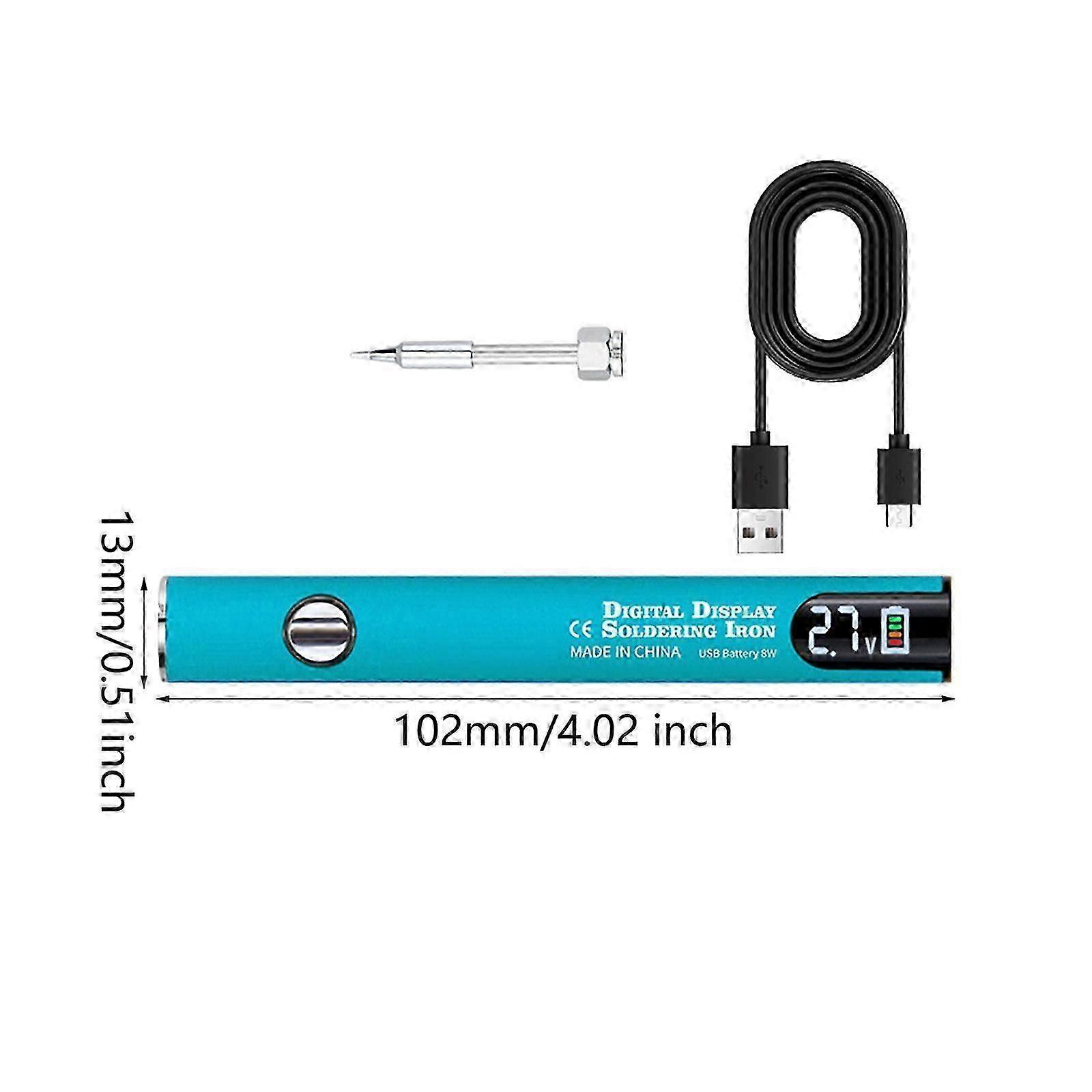 Portable Cordless Soldering Iron Set Easy to Use Heating Device USB Charging Black Set