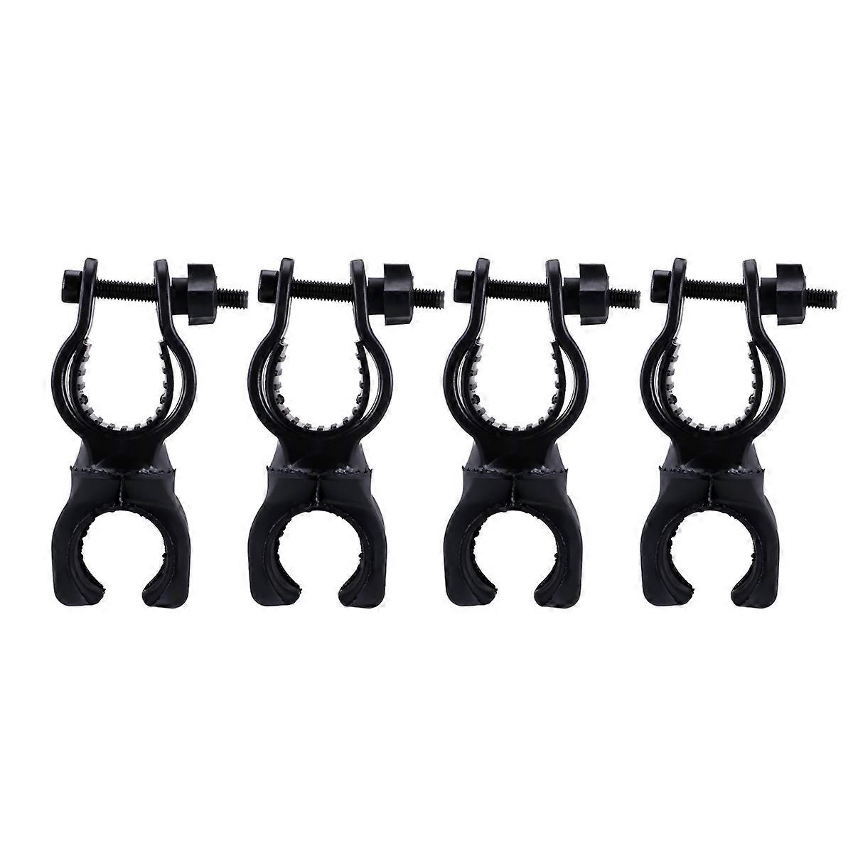 Flashlight Clamp for Bike Use Rotatable Lamp Holder with Rubber and Metal Screw Black Fits Handlebars 360 Degree Rotation